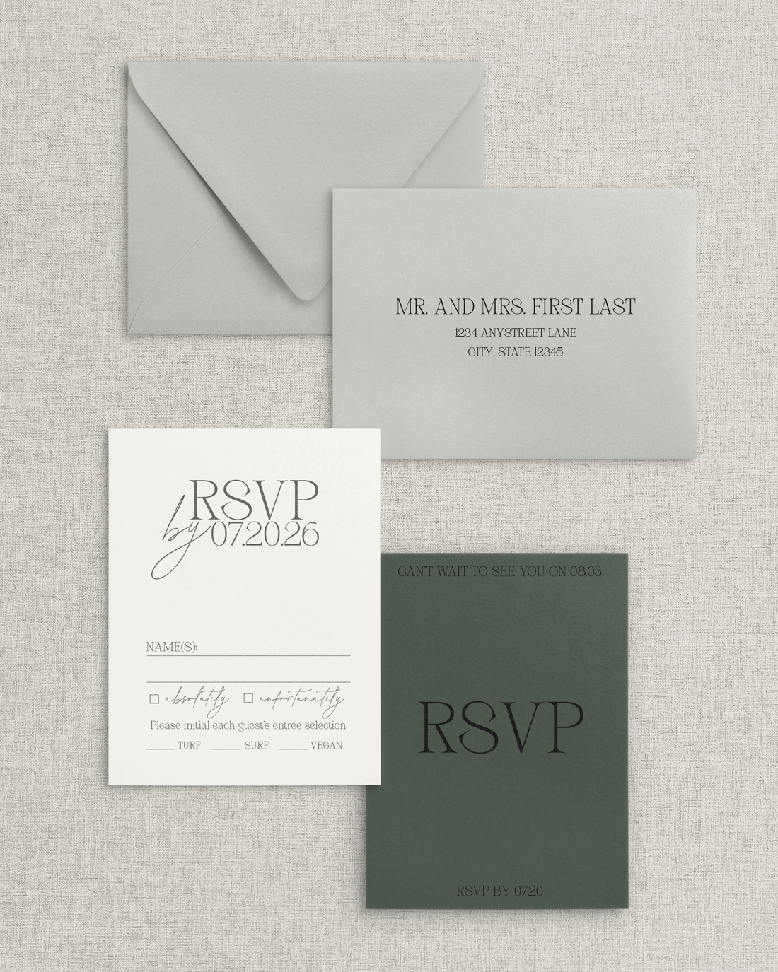 The Lindsay Response Card & Envelope