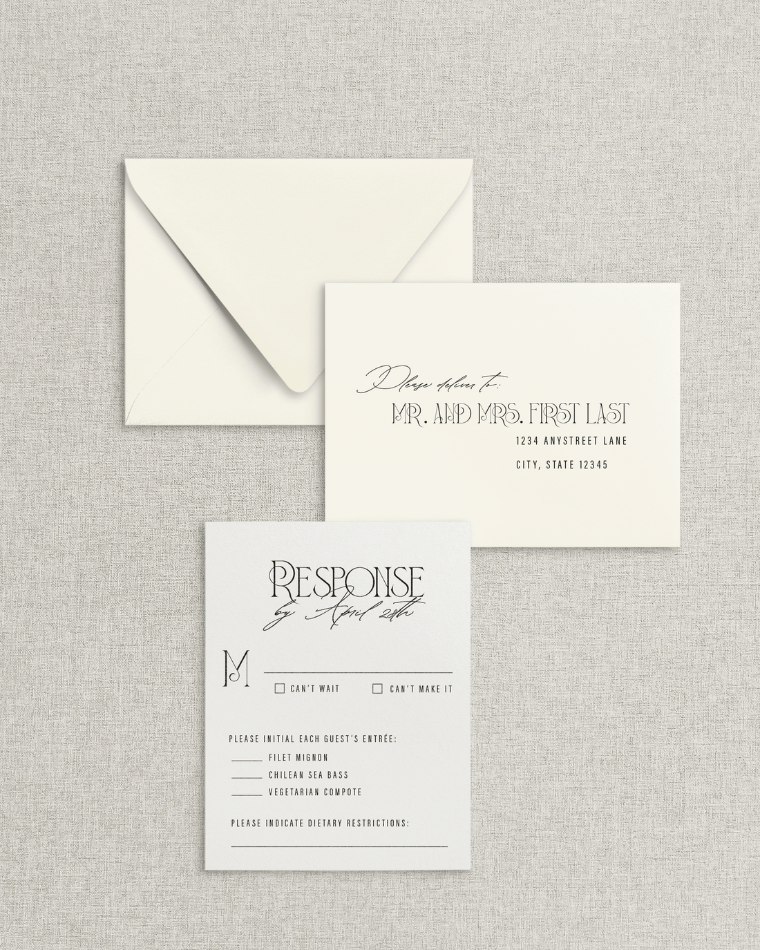 The Brittany Response Card & Envelope