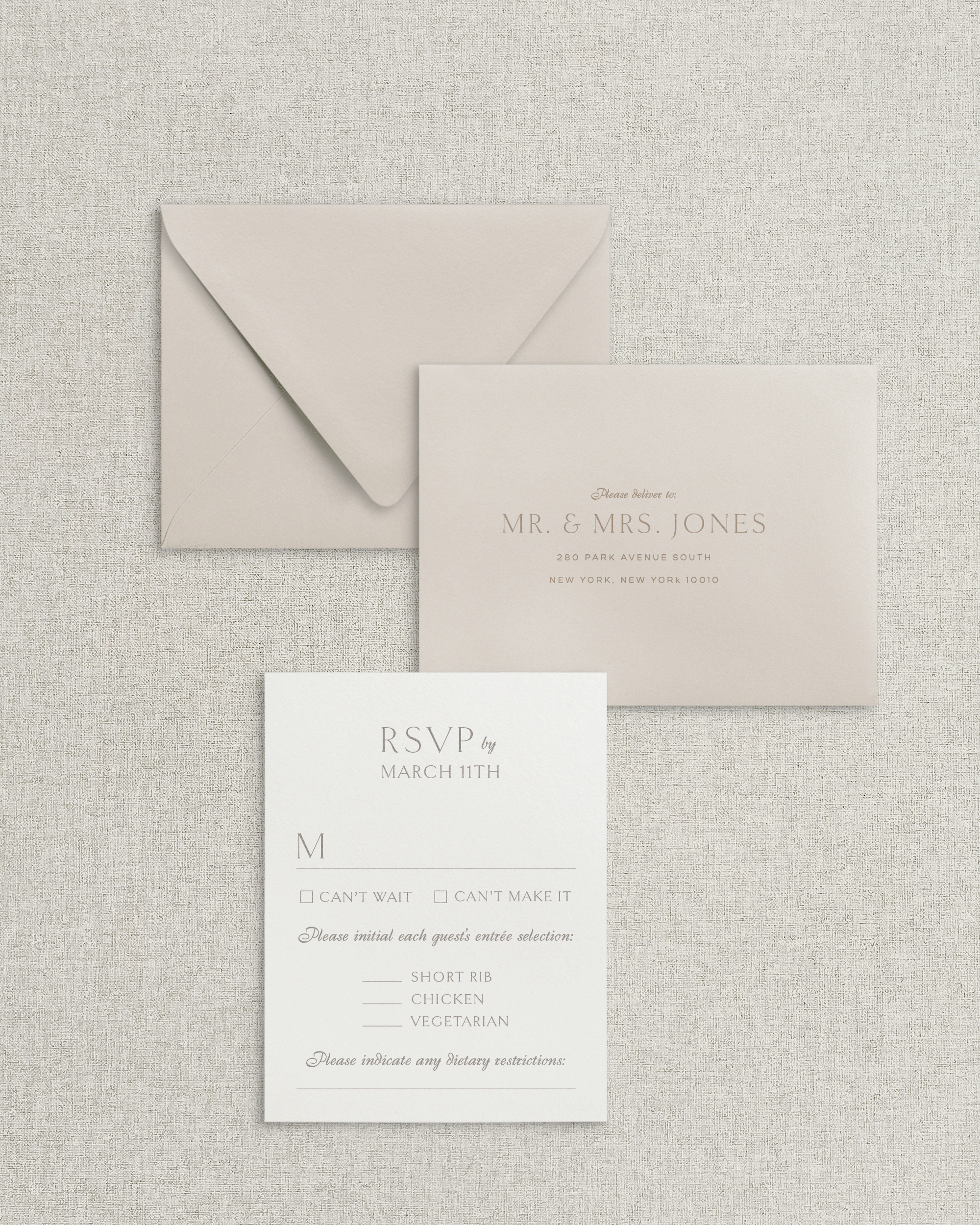 The Celine Response Card & Envelope