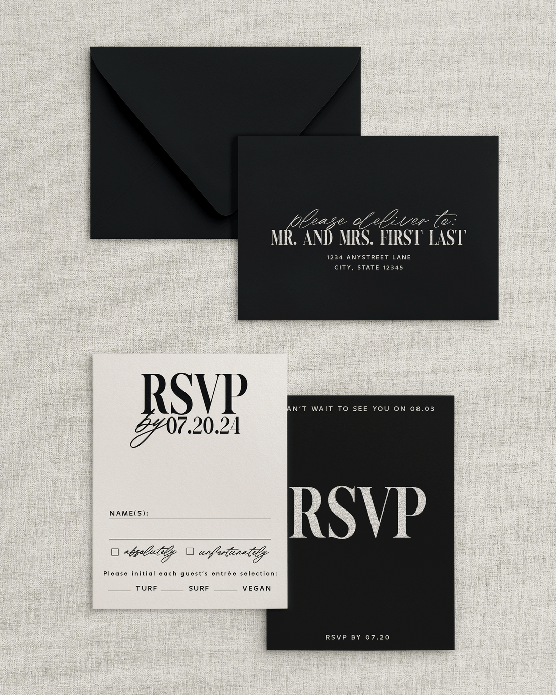 The Maddie Response Card & Envelope