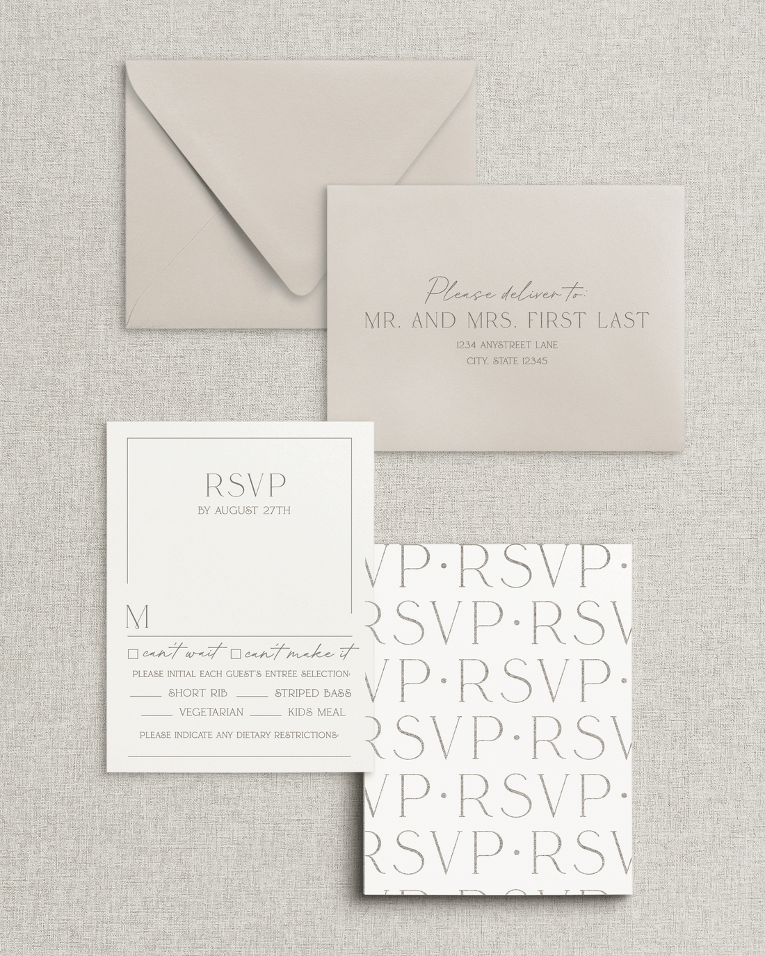 The Serena Response Card & Envelope