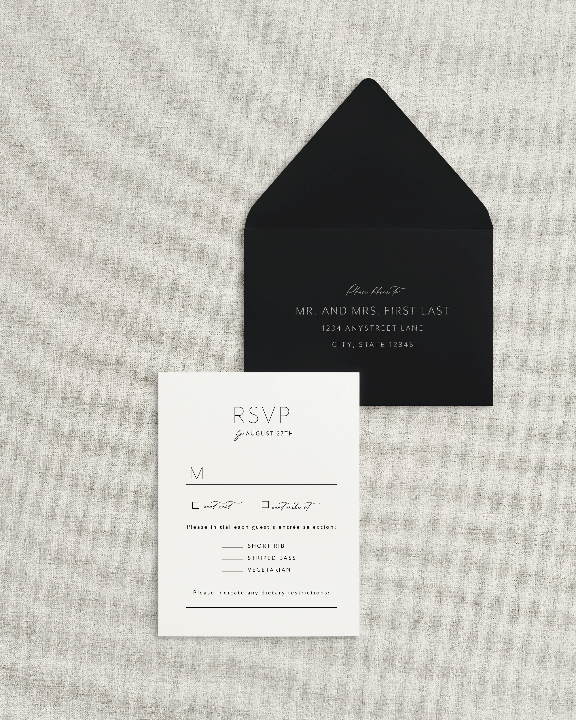 The Melissa Response Card & Envelope