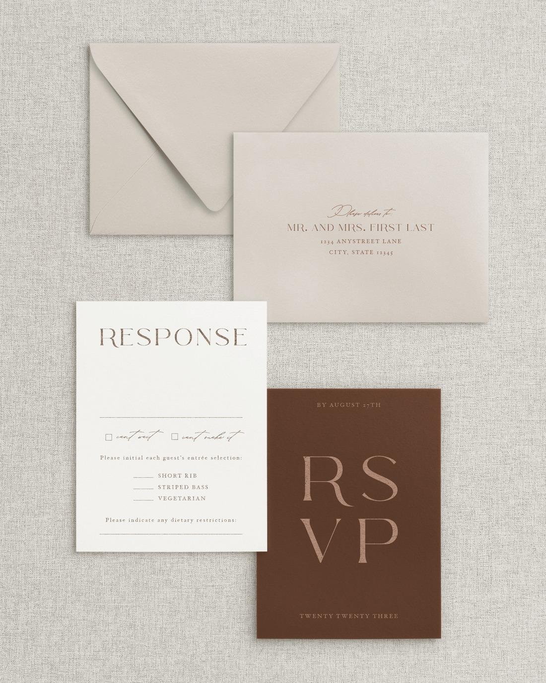 The Rachel Response Card & Envelope