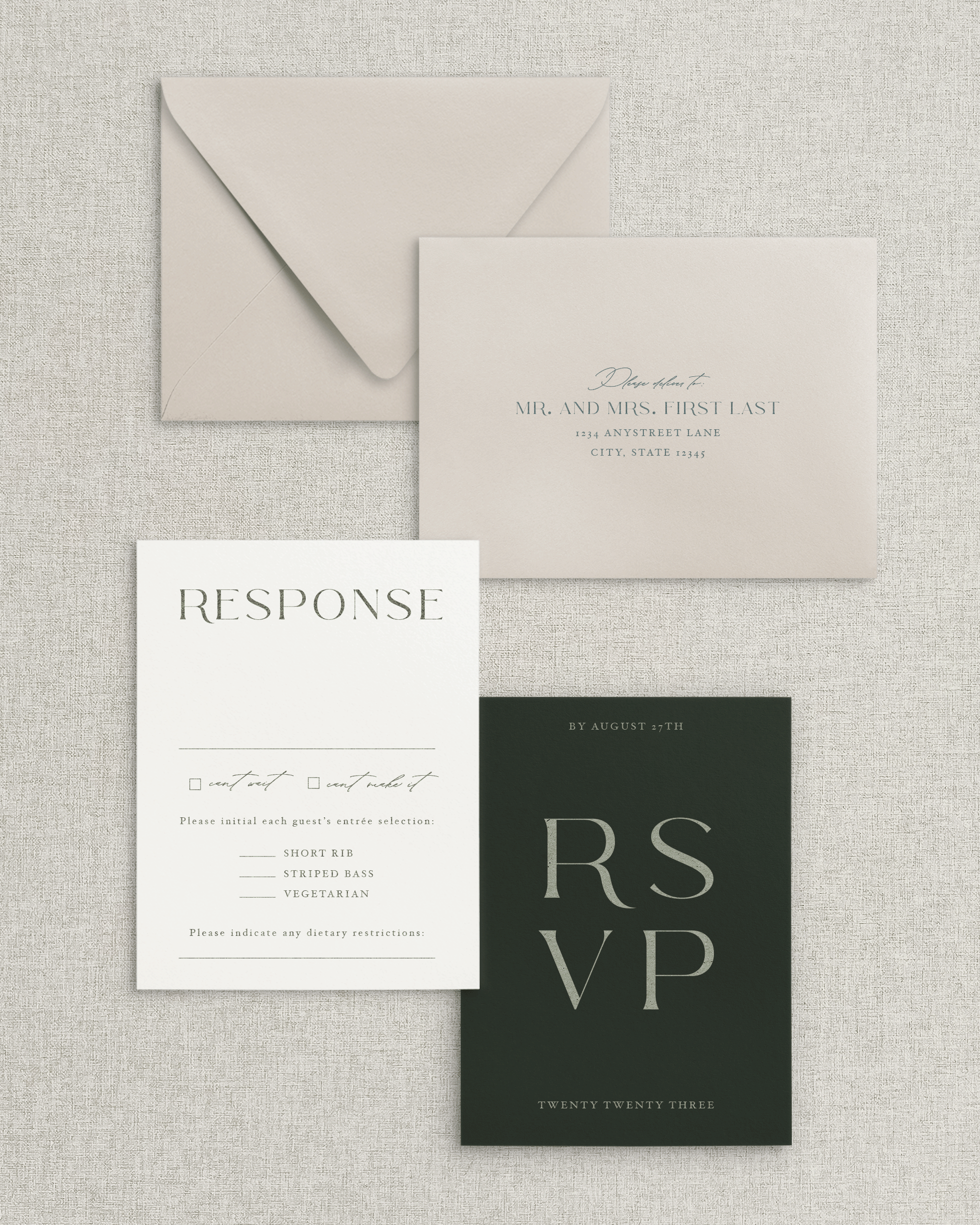 The Rachel Response Card & Envelope