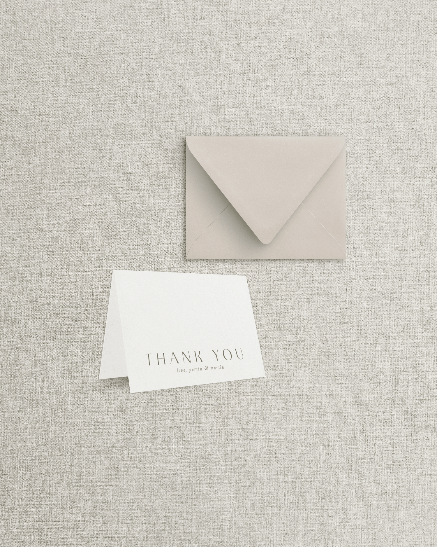 The Portia Folded Thank You Card & Envelope