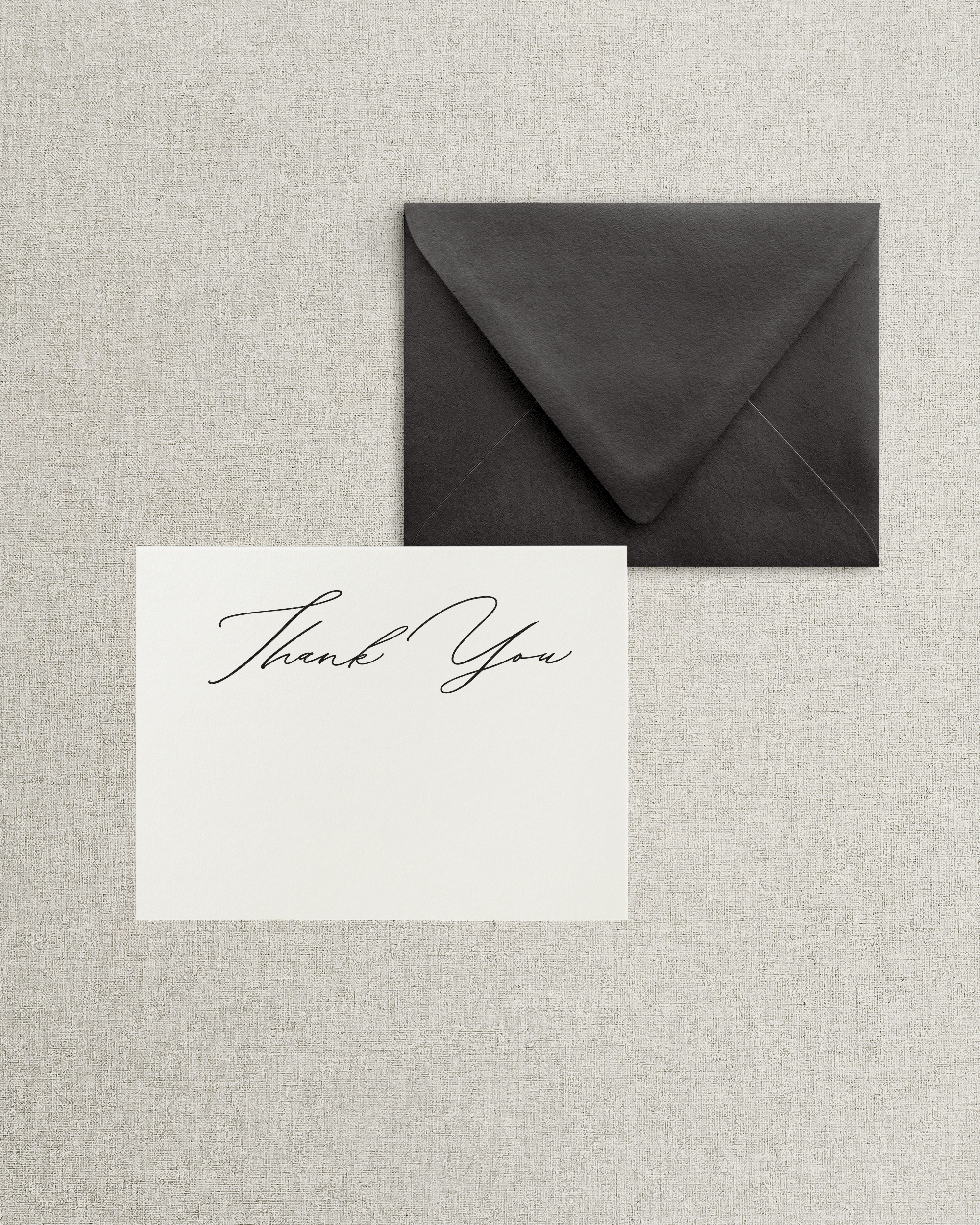 The Brittany Flat Thank You Card & Envelope