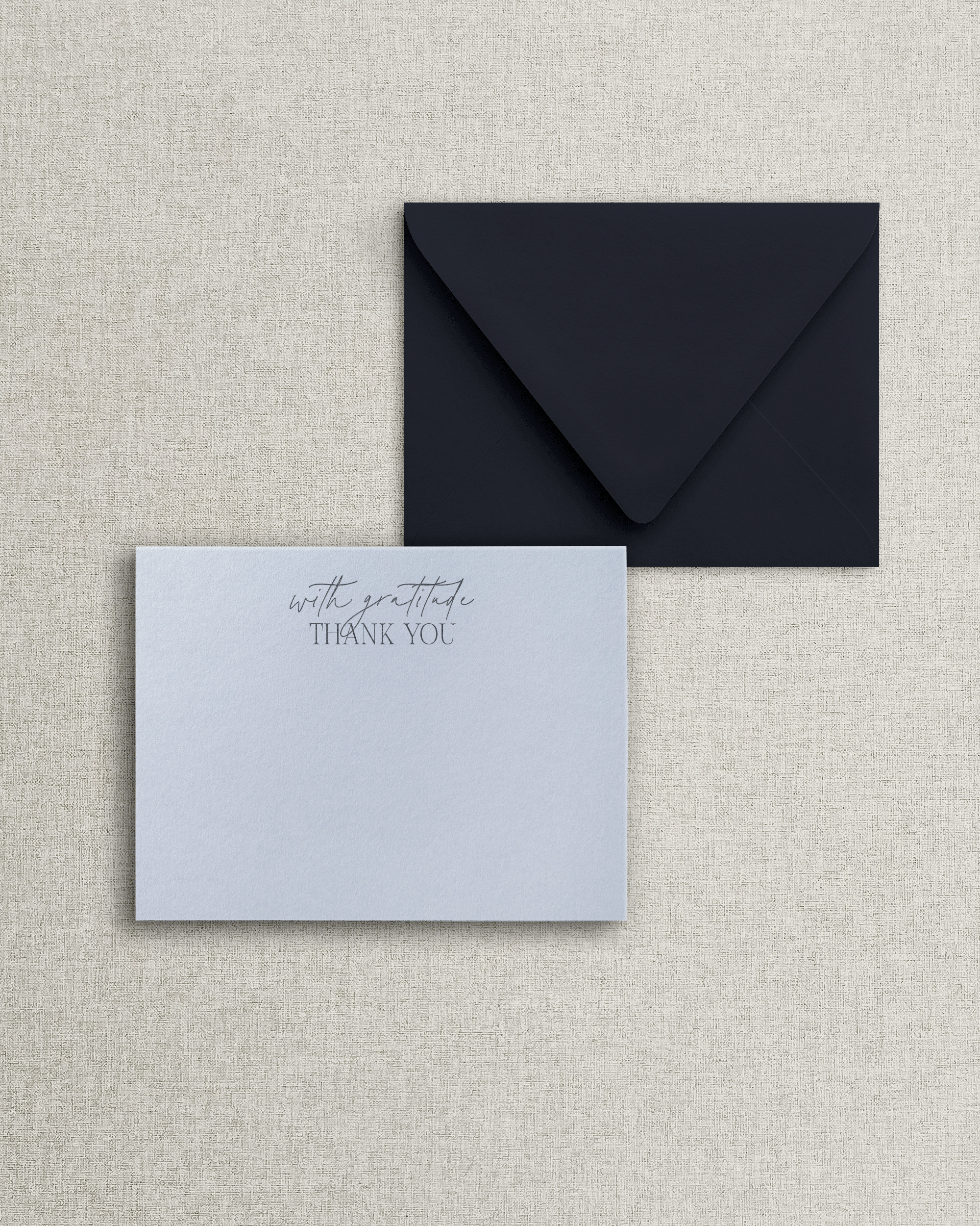 The Lindsay Flat Thank You Card & Envelope
