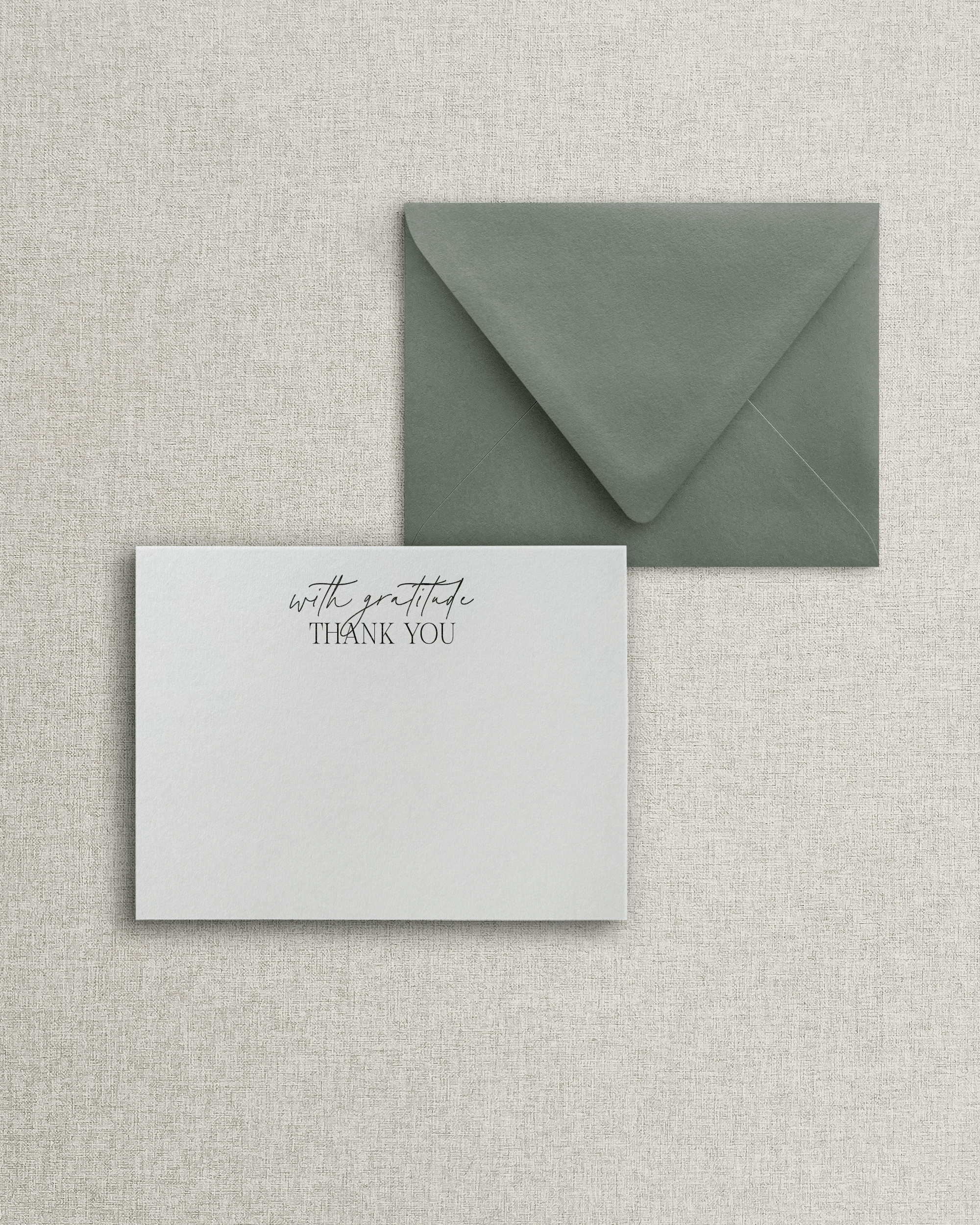 The Lindsay Flat Thank You Card & Envelope