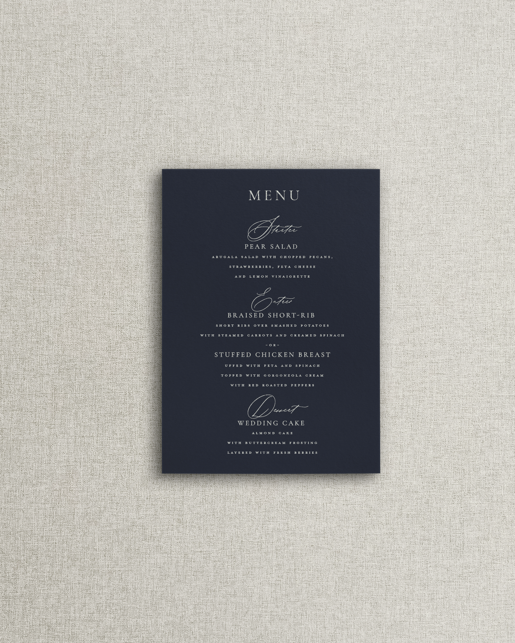 The Blair Simple Menu