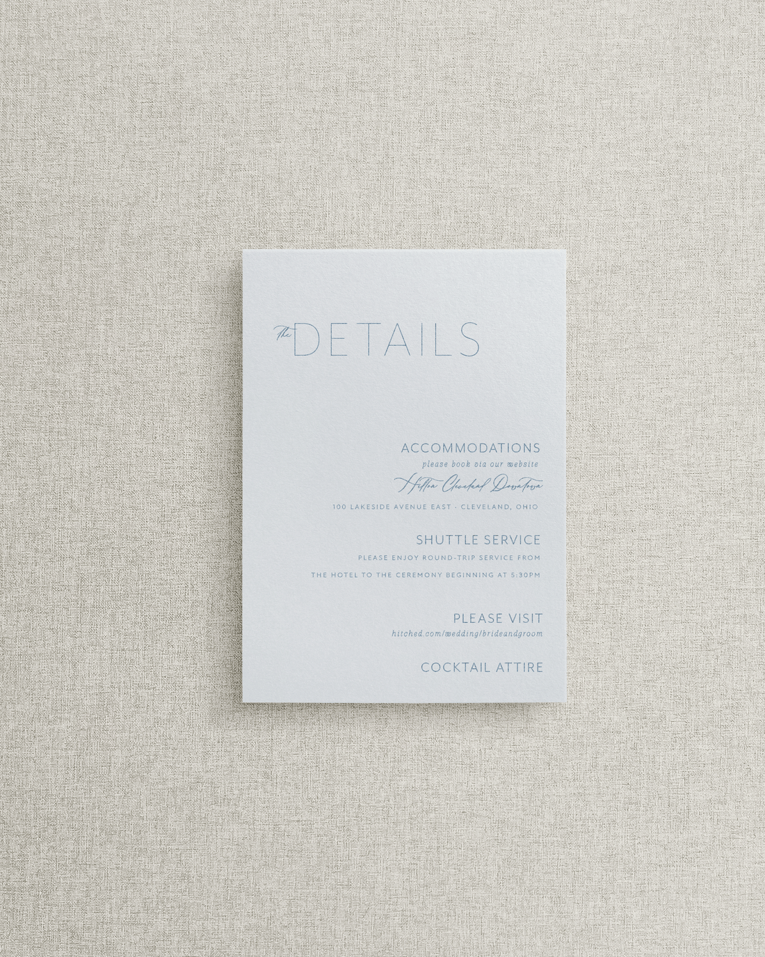 The Melissa Details Card