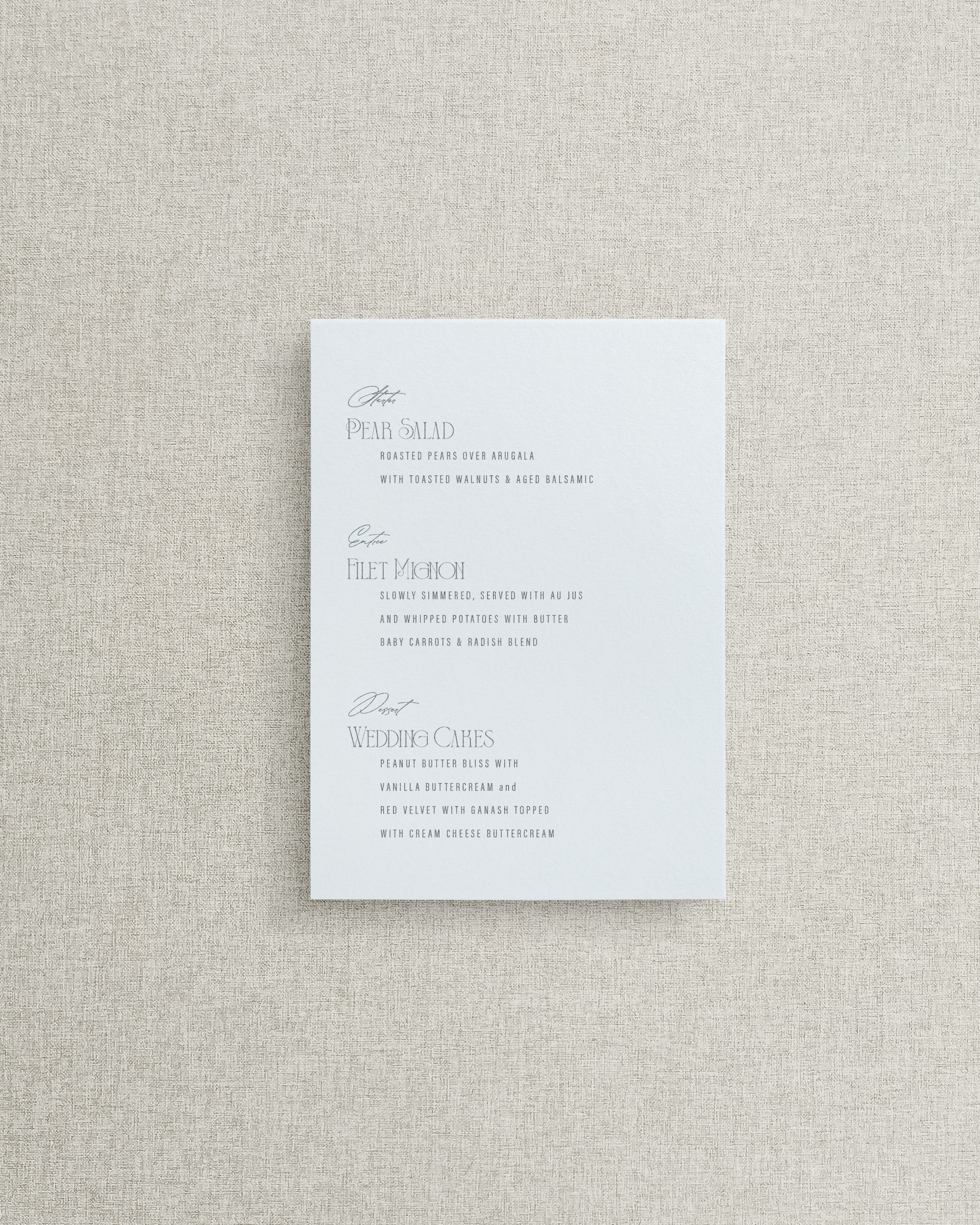 The Brittany Simple Menu