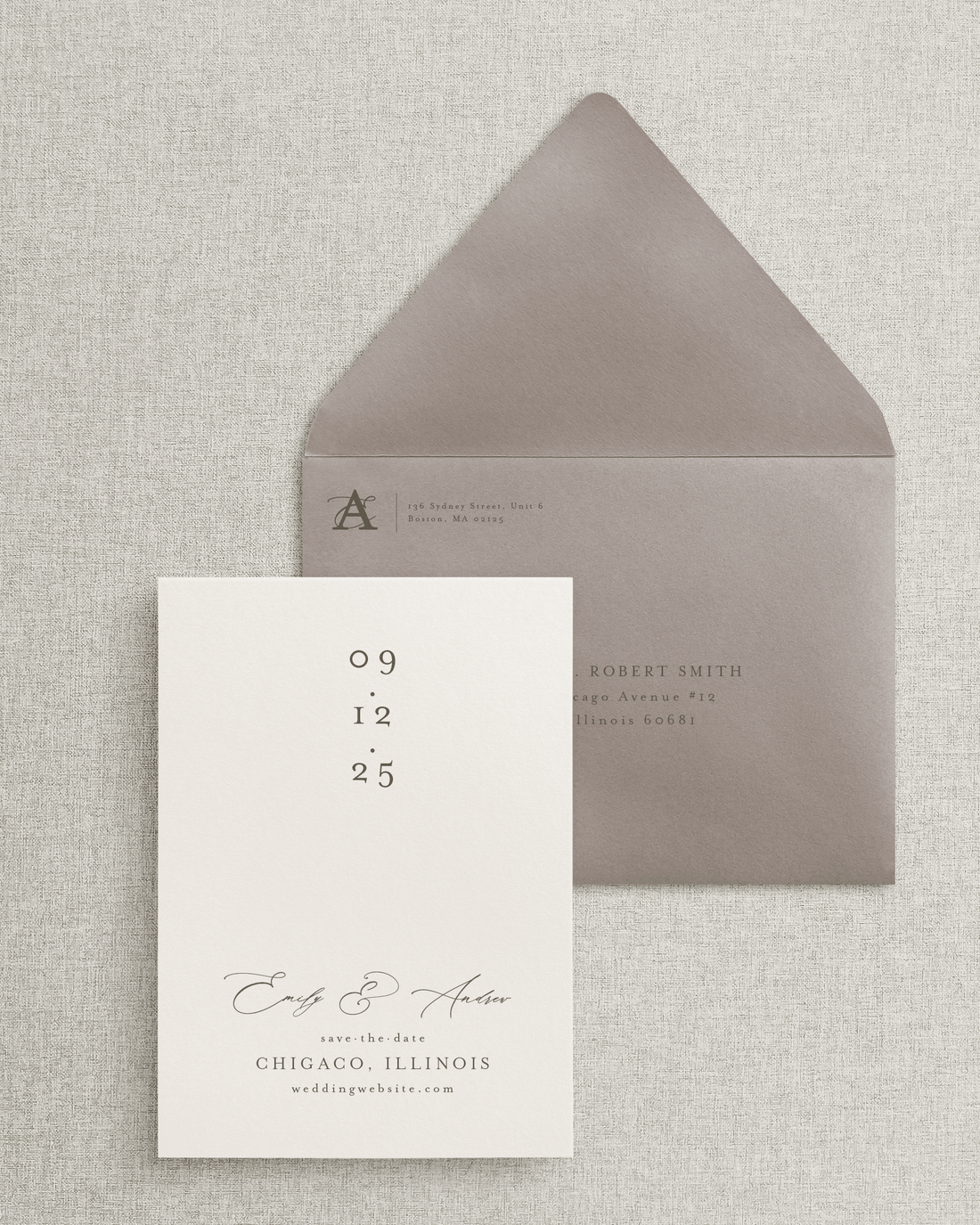 The Emily Save The Date Card & Envelope