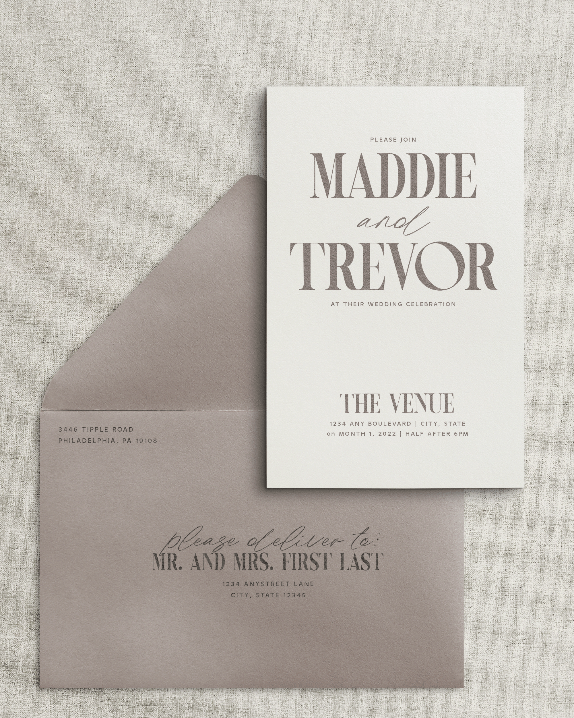 The Maddie Invitation & Envelope