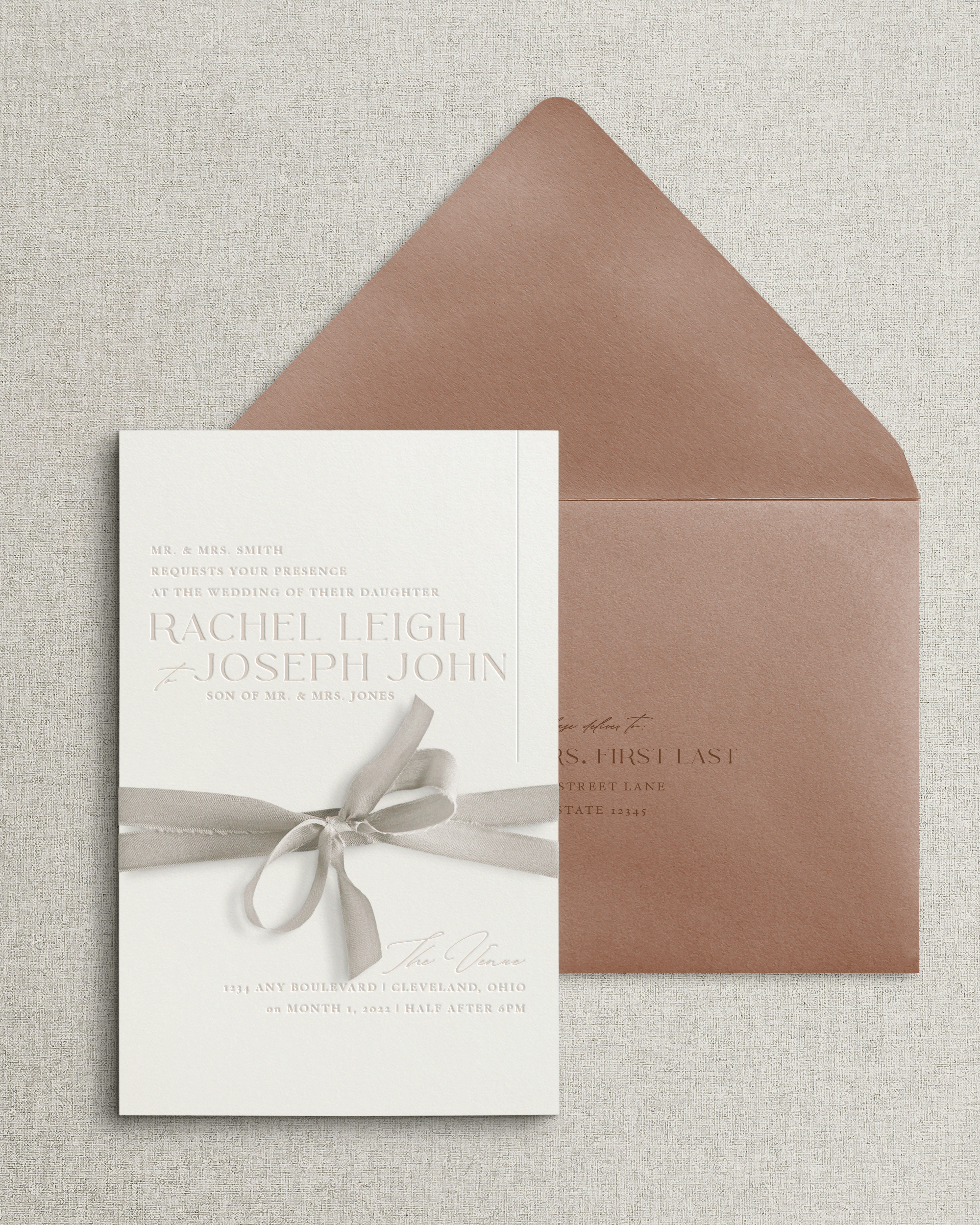 The Rachel Invitation & Envelope