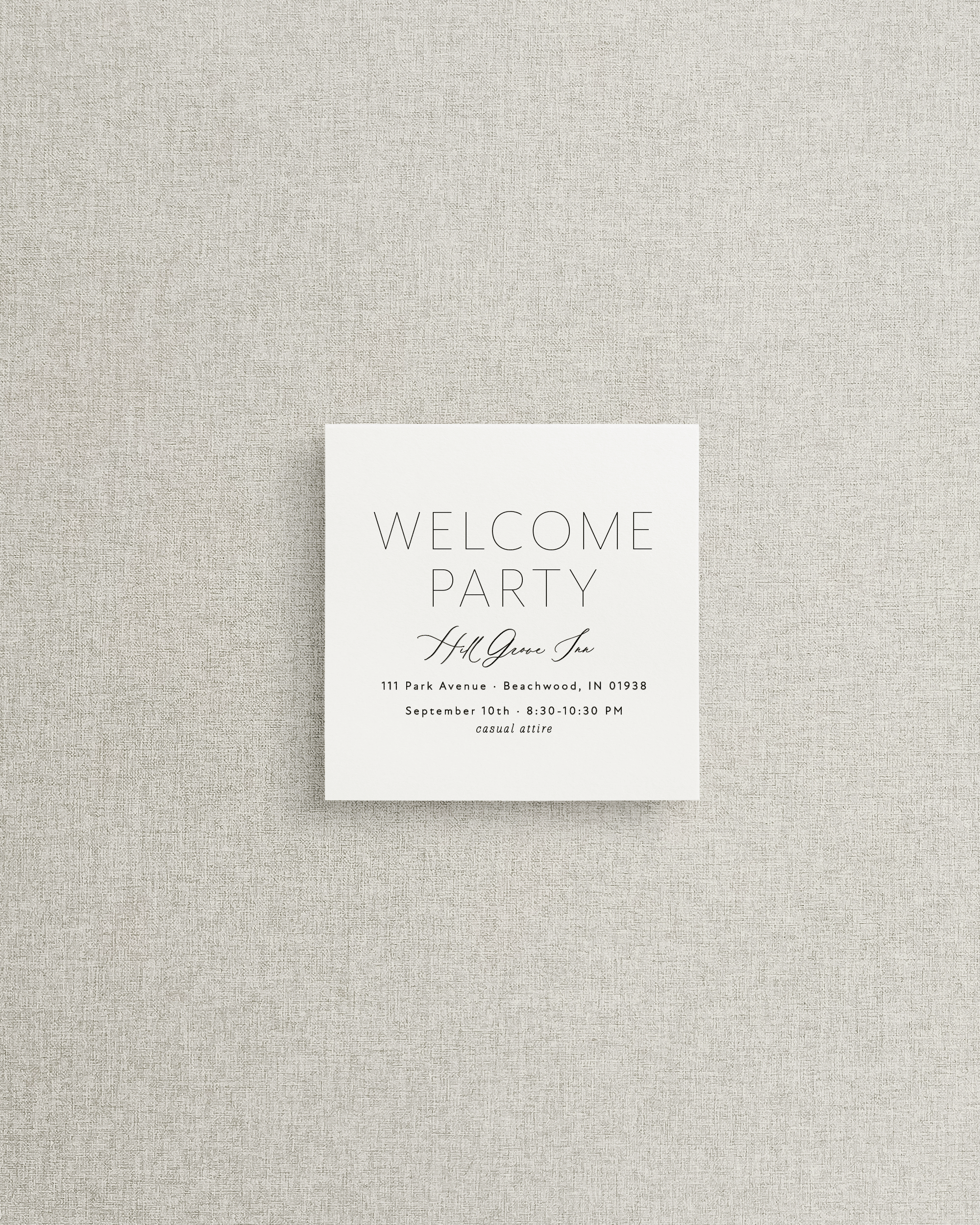 The Melissa Square Shaped Additional Card
