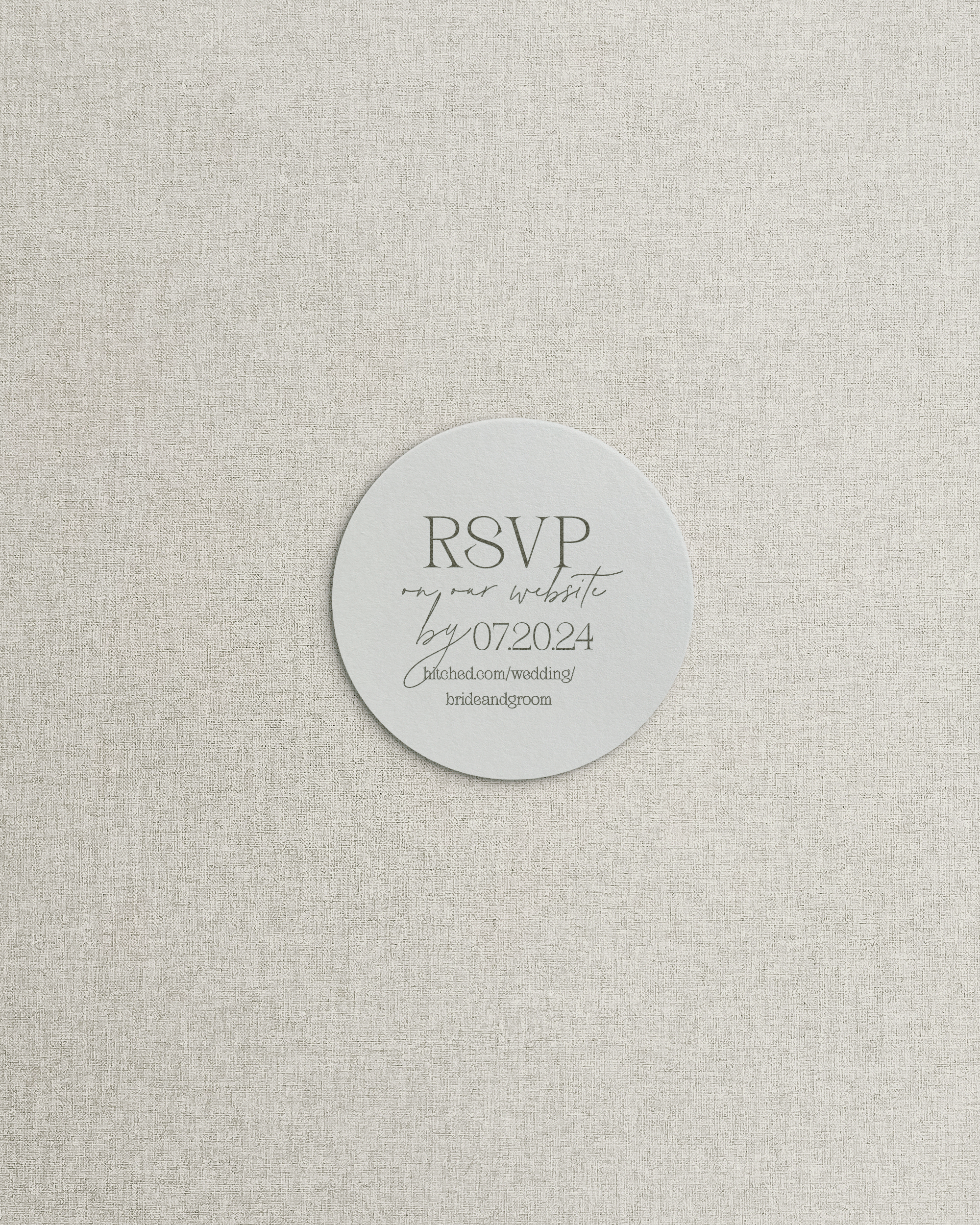 The Lindsay Circle Shaped Additional Card