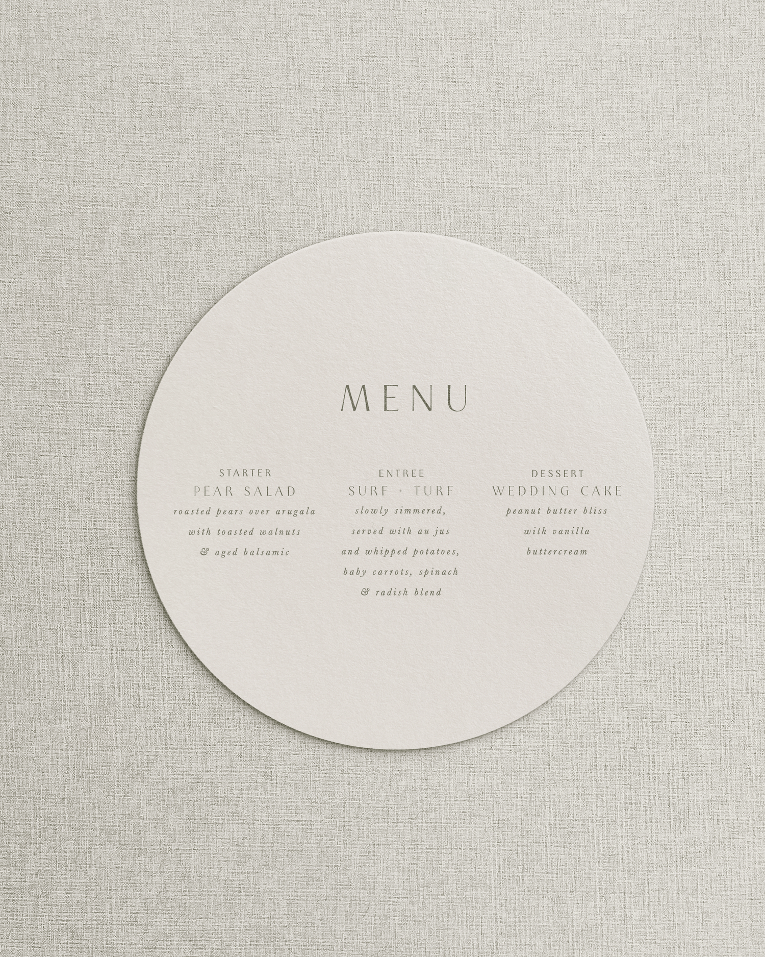 The Portia Simple Menu