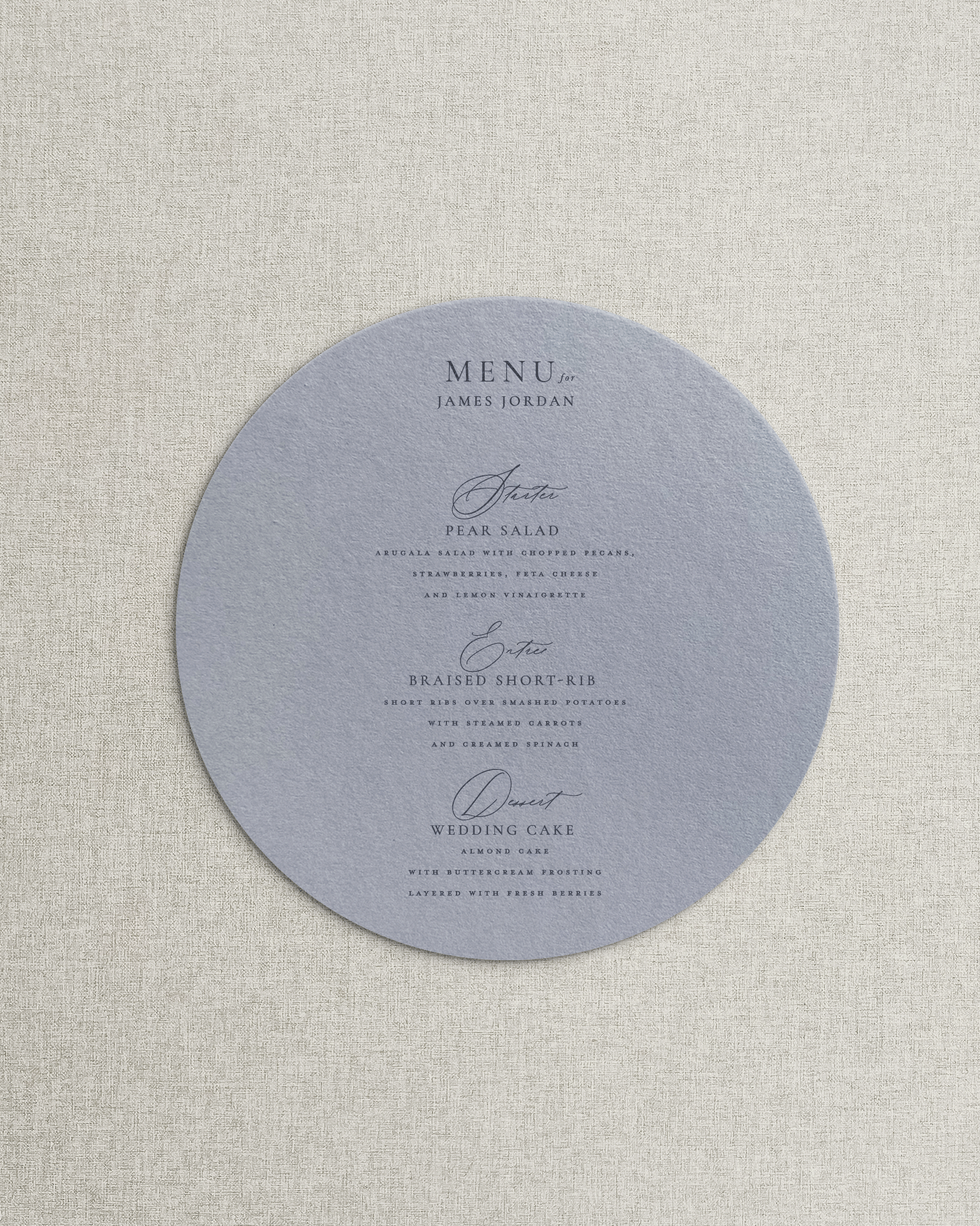 The Blair Simple Menu