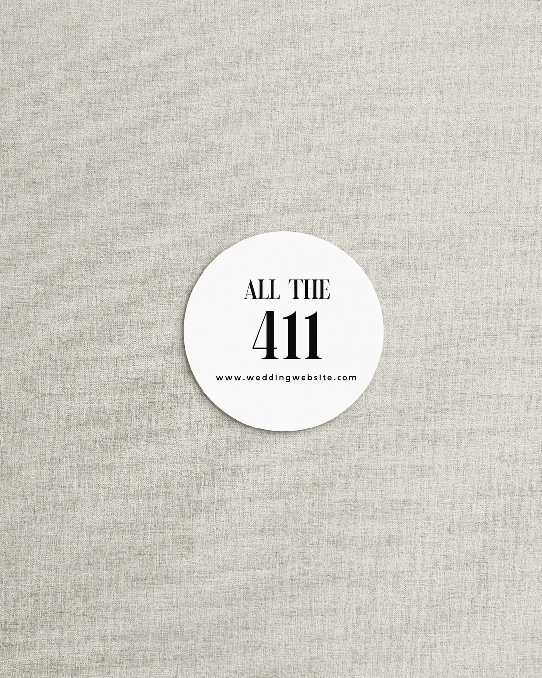 The Maddie Circle Shaped Additional Card