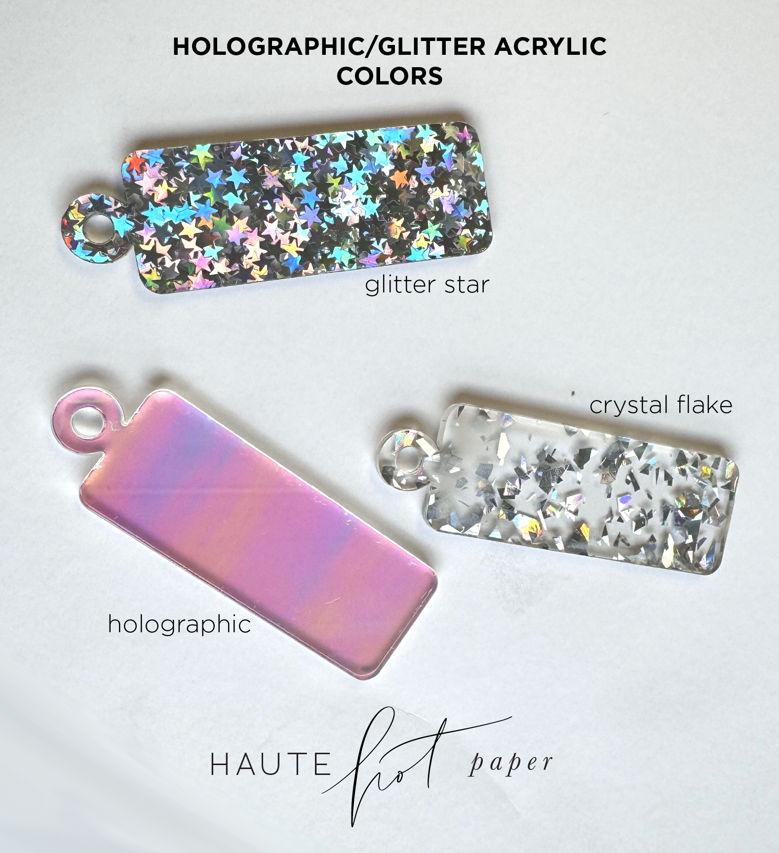 Acrylic Initial Bag Charm