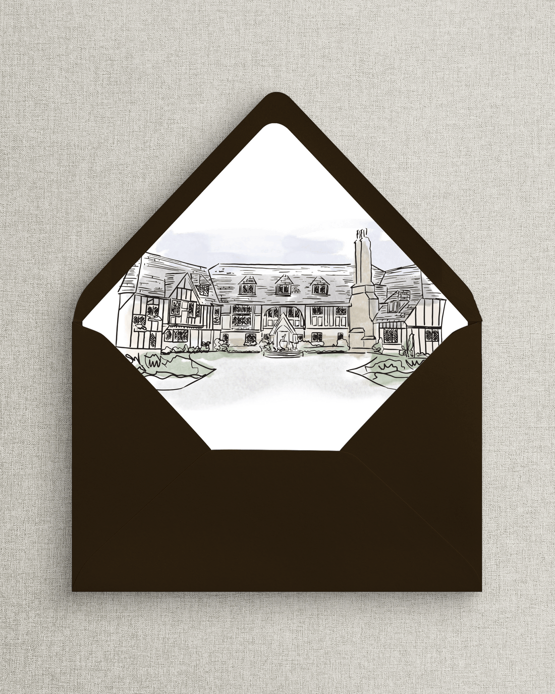 Custom Venue Illustration Envelope Liner