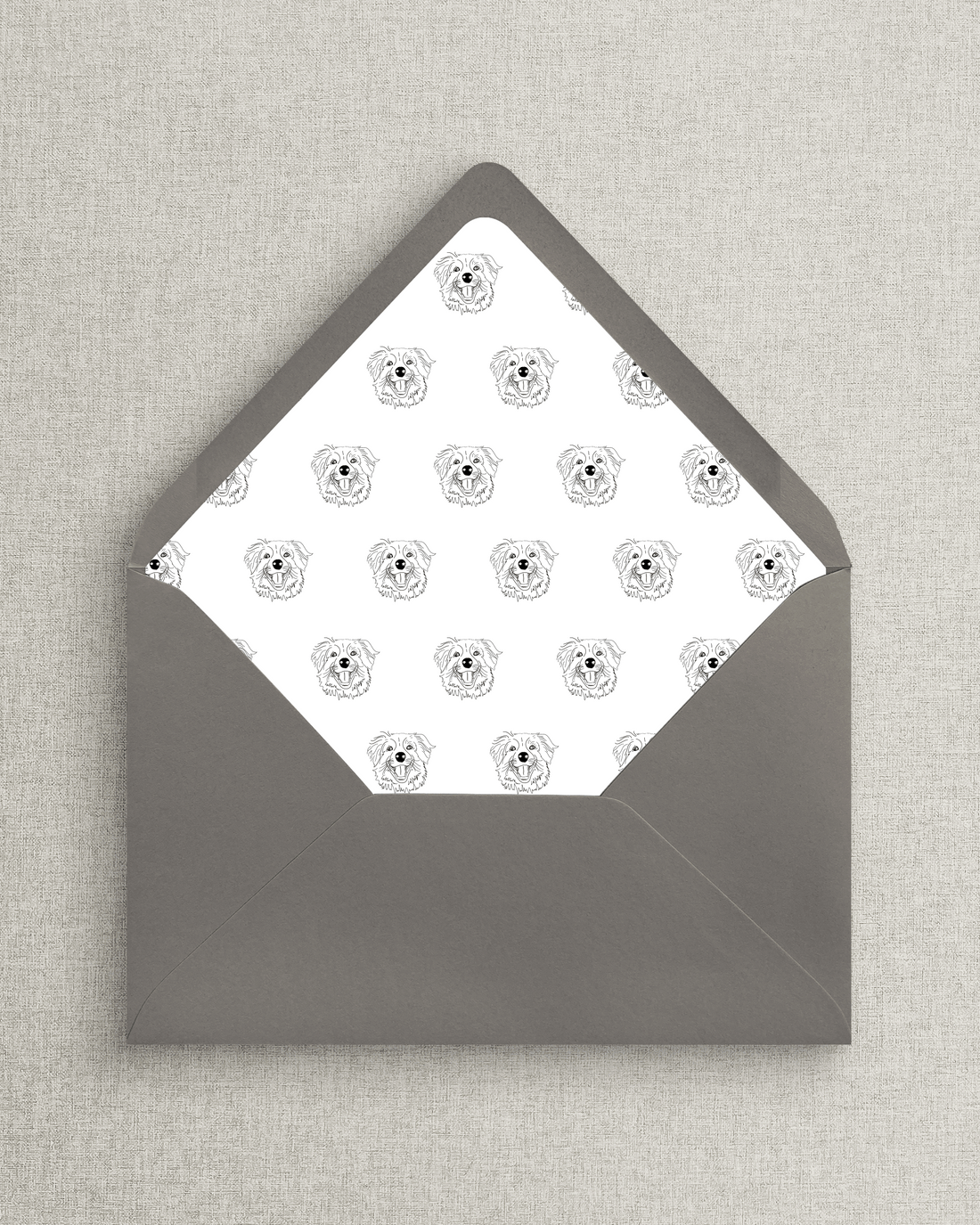 Custom Pet Illustration Envelope Liner