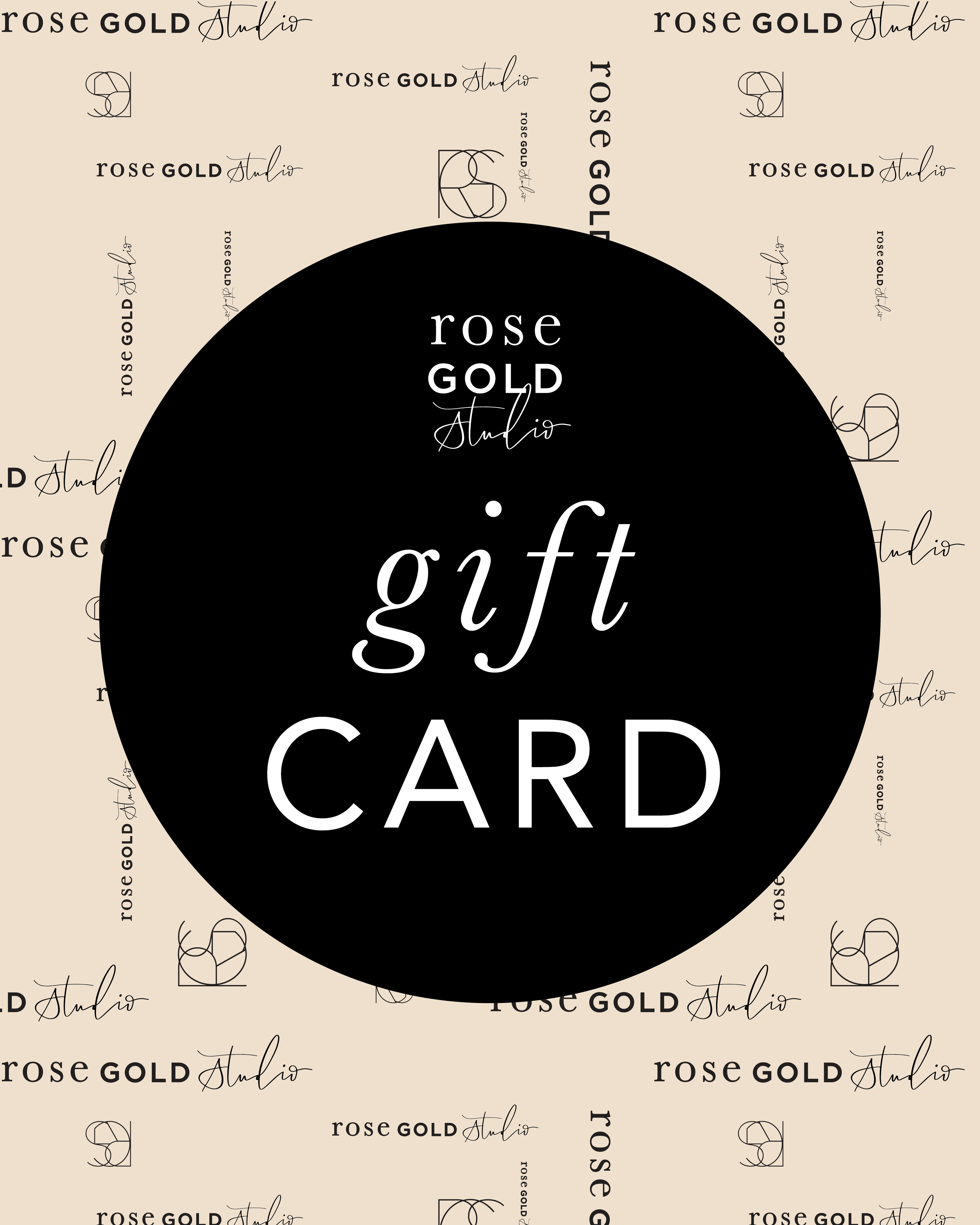 rose gold studio gift card