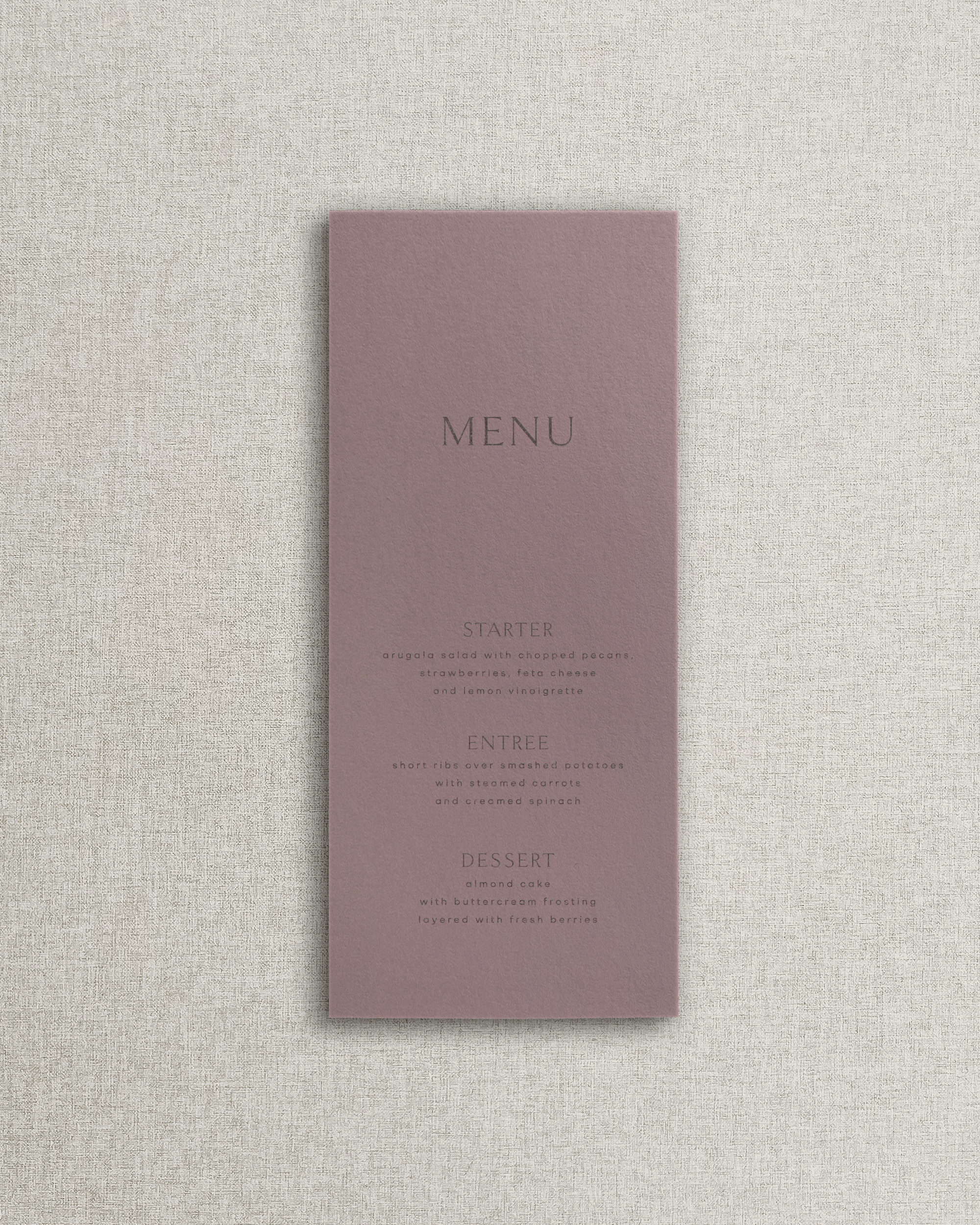 The Celine Simple Menu