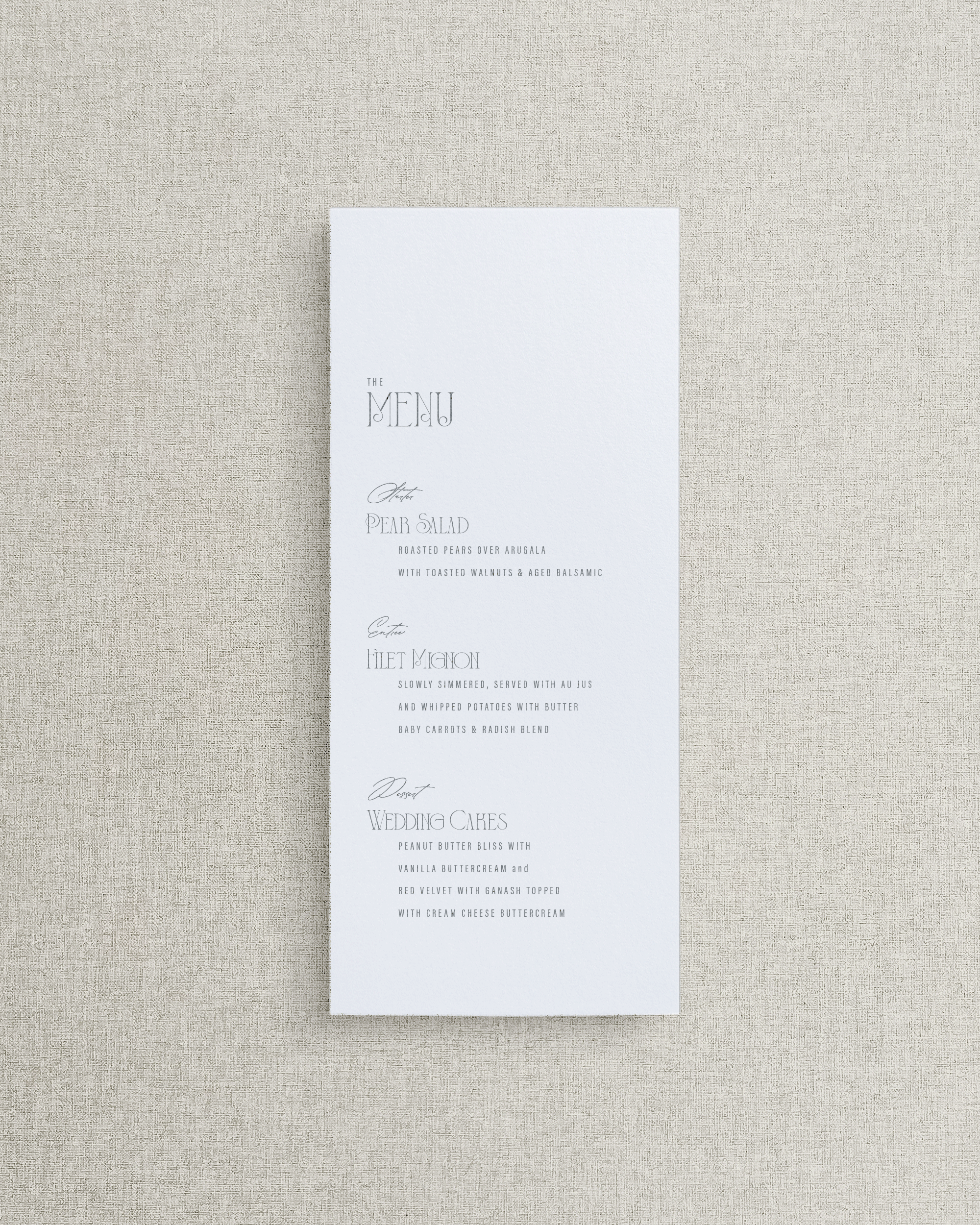 The Brittany Simple Menu