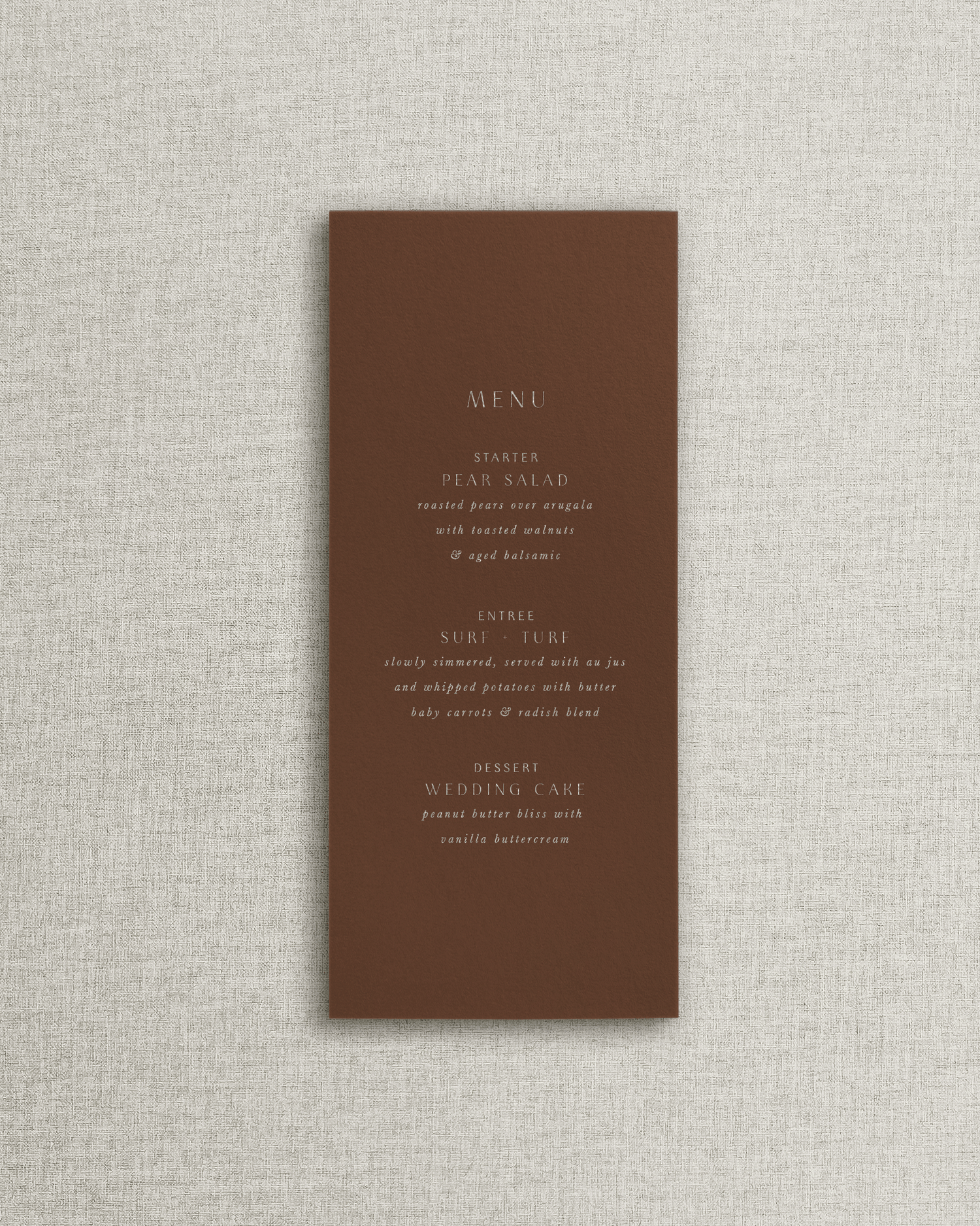 The Portia Simple Menu