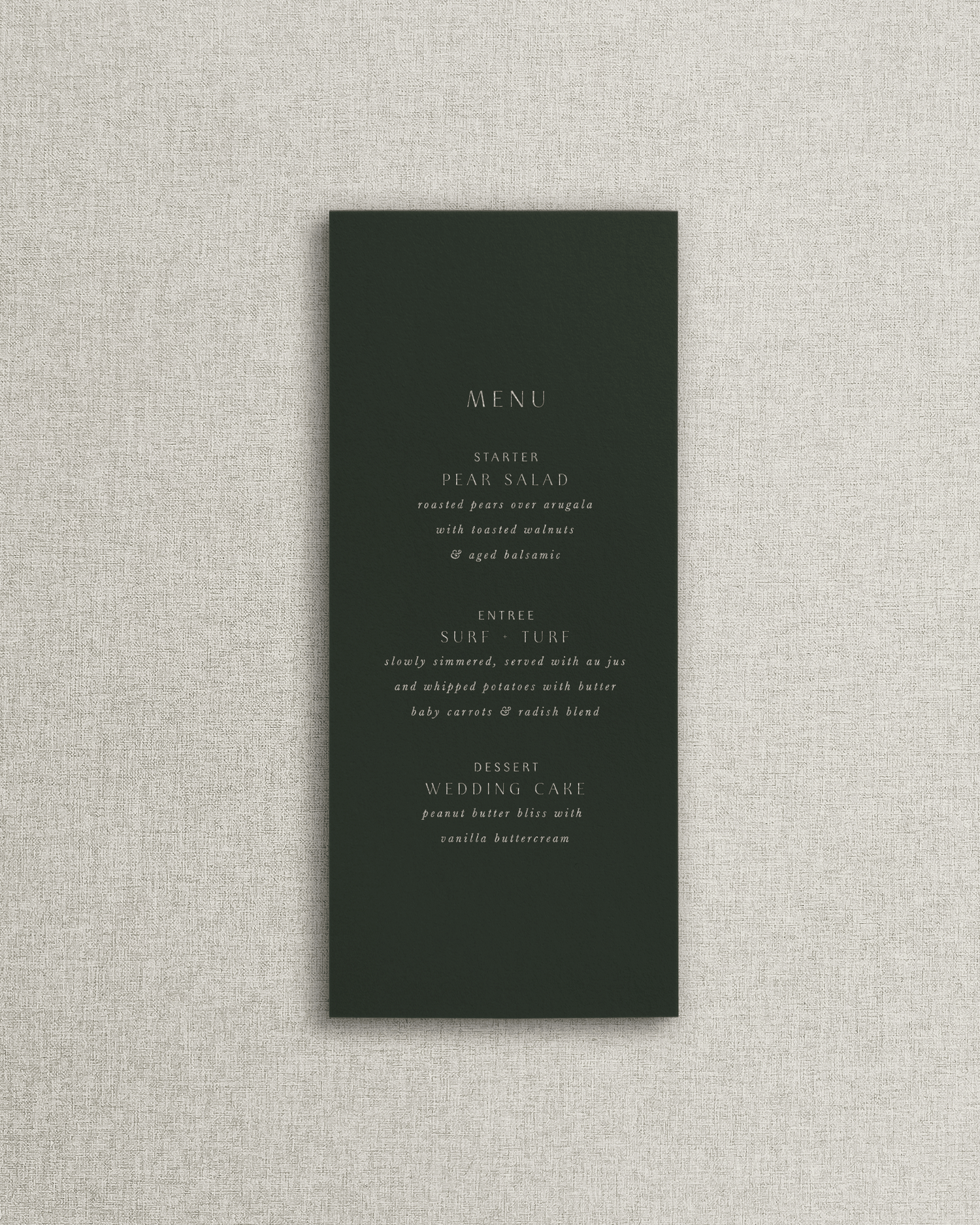 The Portia Simple Menu