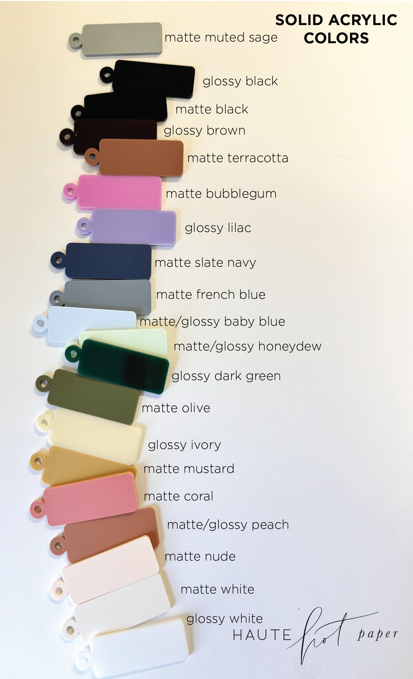 Acrylic Initial Monochrome Bag or Luggage Tag