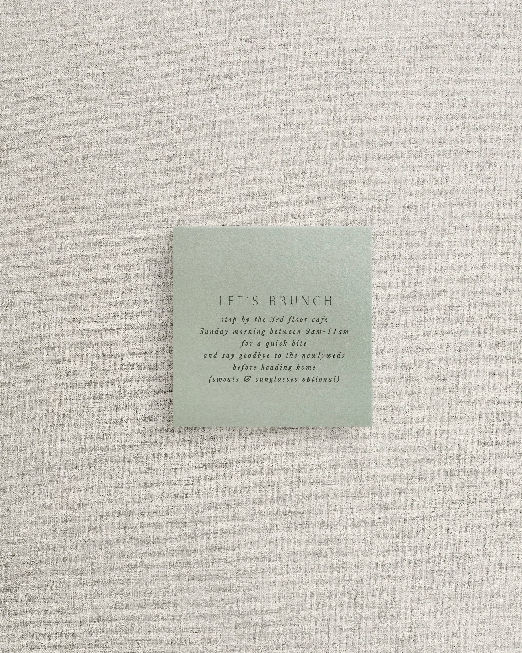 The Portia Square Shaped Additional Card