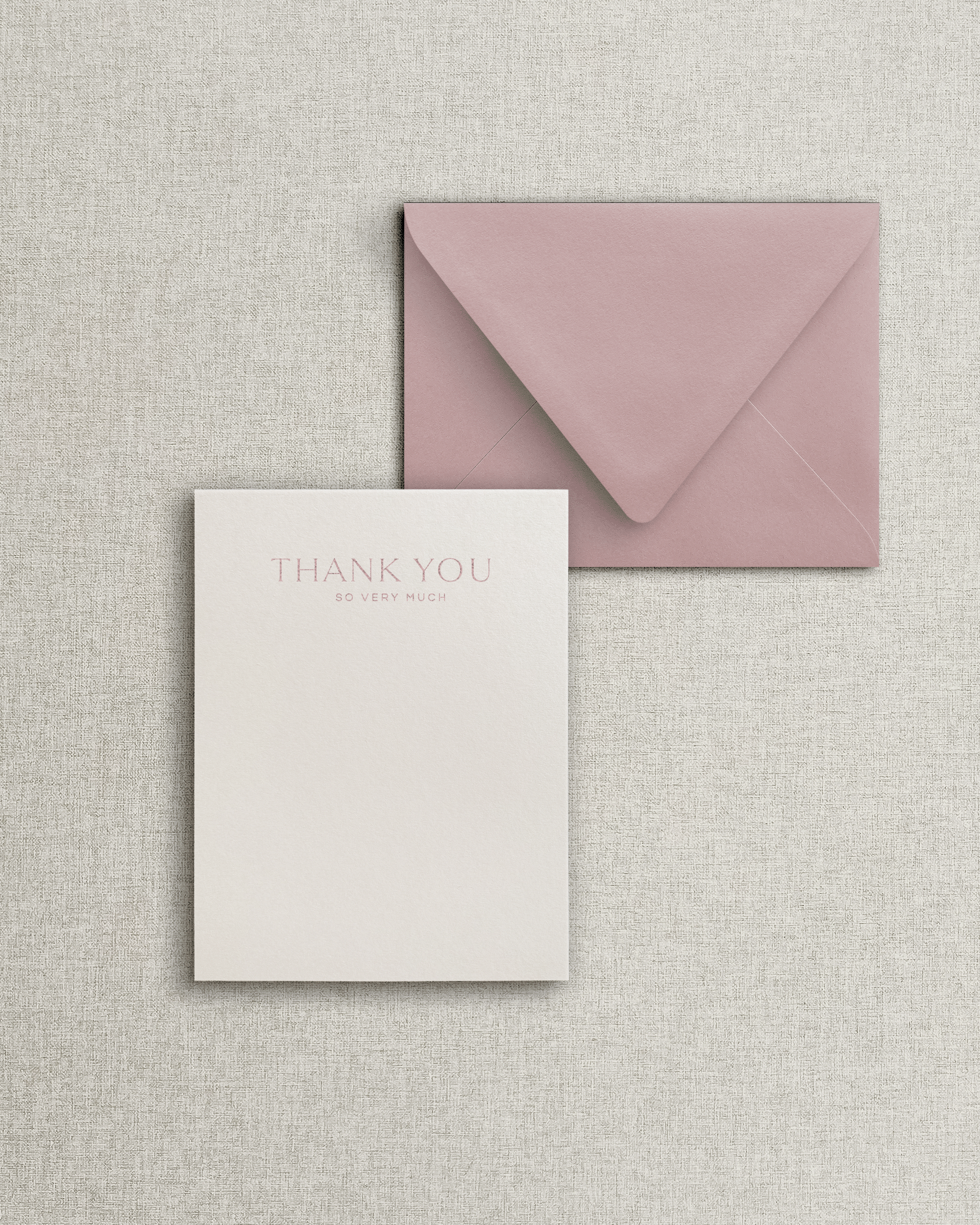 The Celine Flat Thank You Card & Envelope