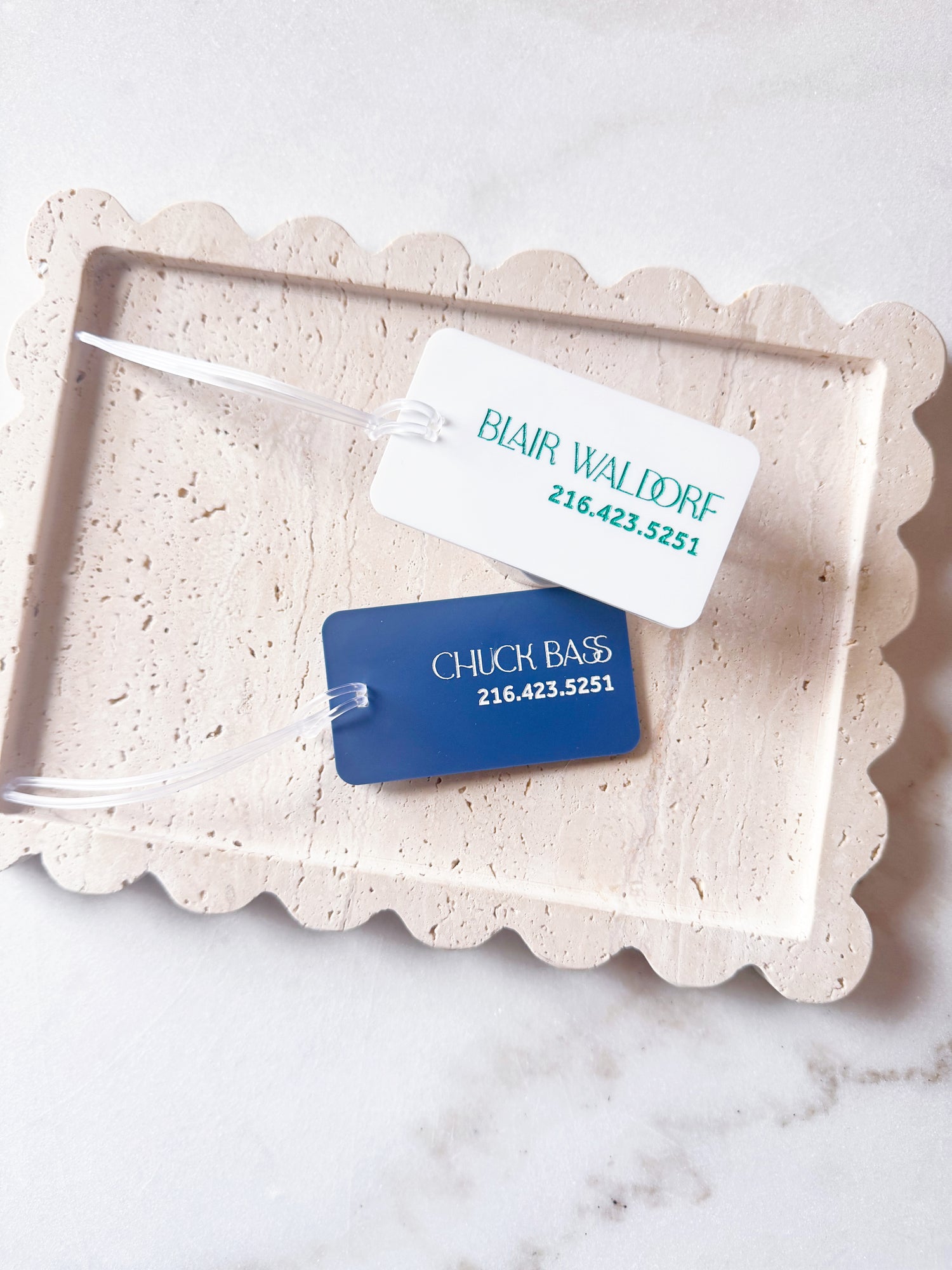 Acrylic Etched Bag or Luggage Tag