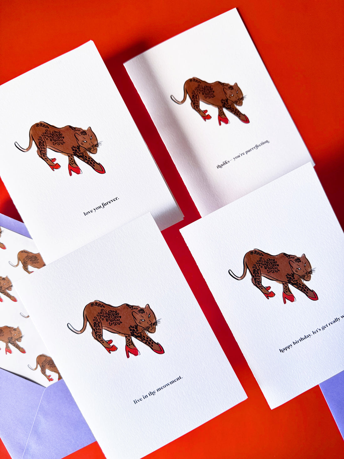 Leopard Lady Card Set