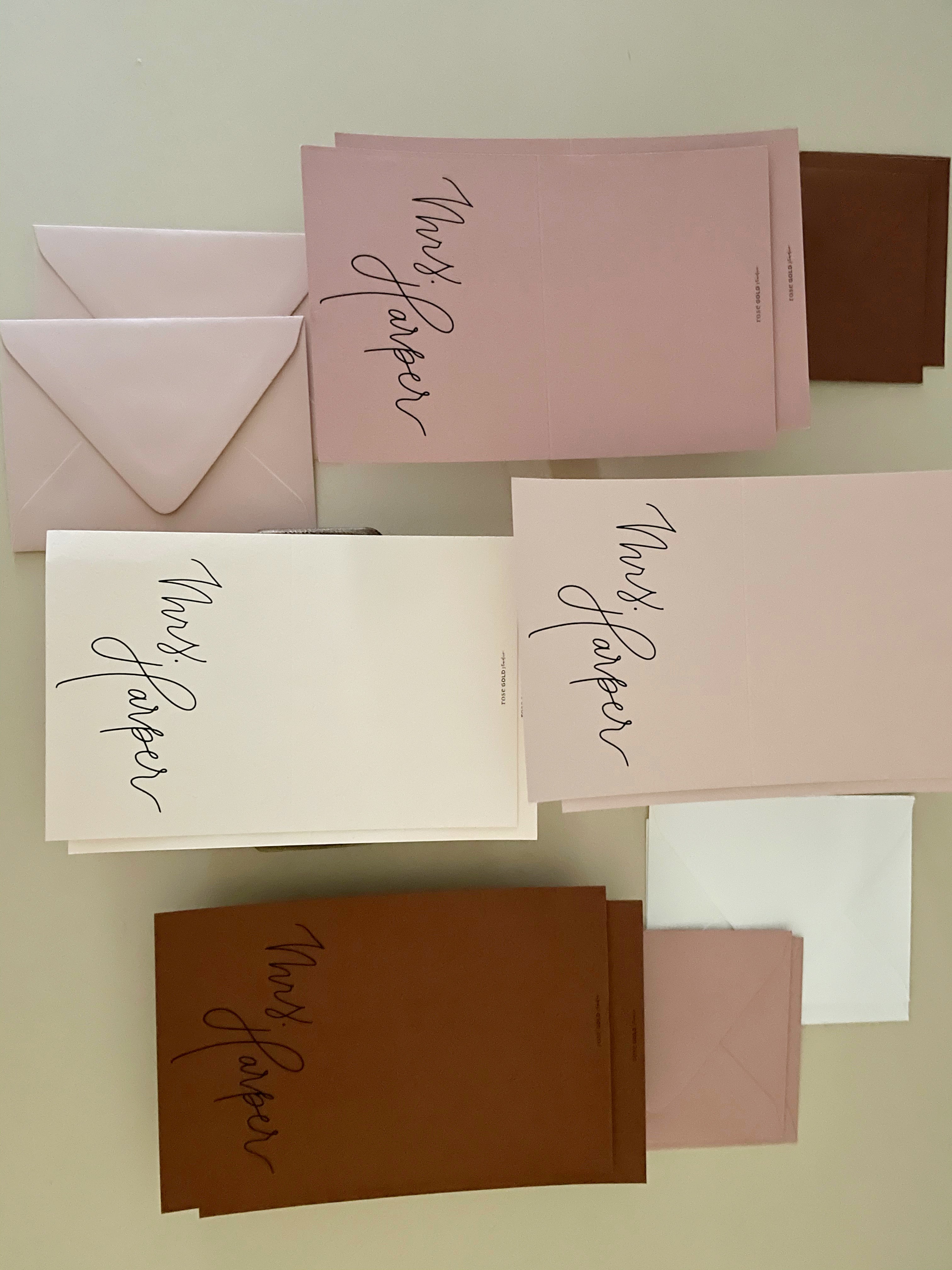 Personalized Folded Note Cards