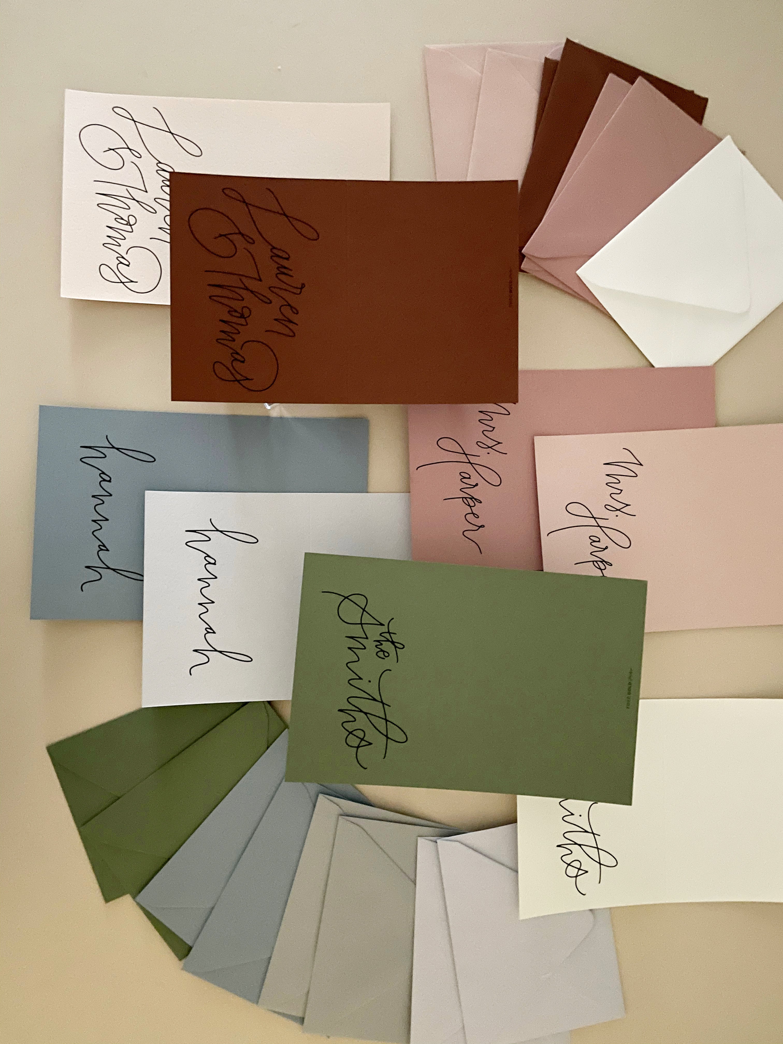 Personalized Folded Note Cards