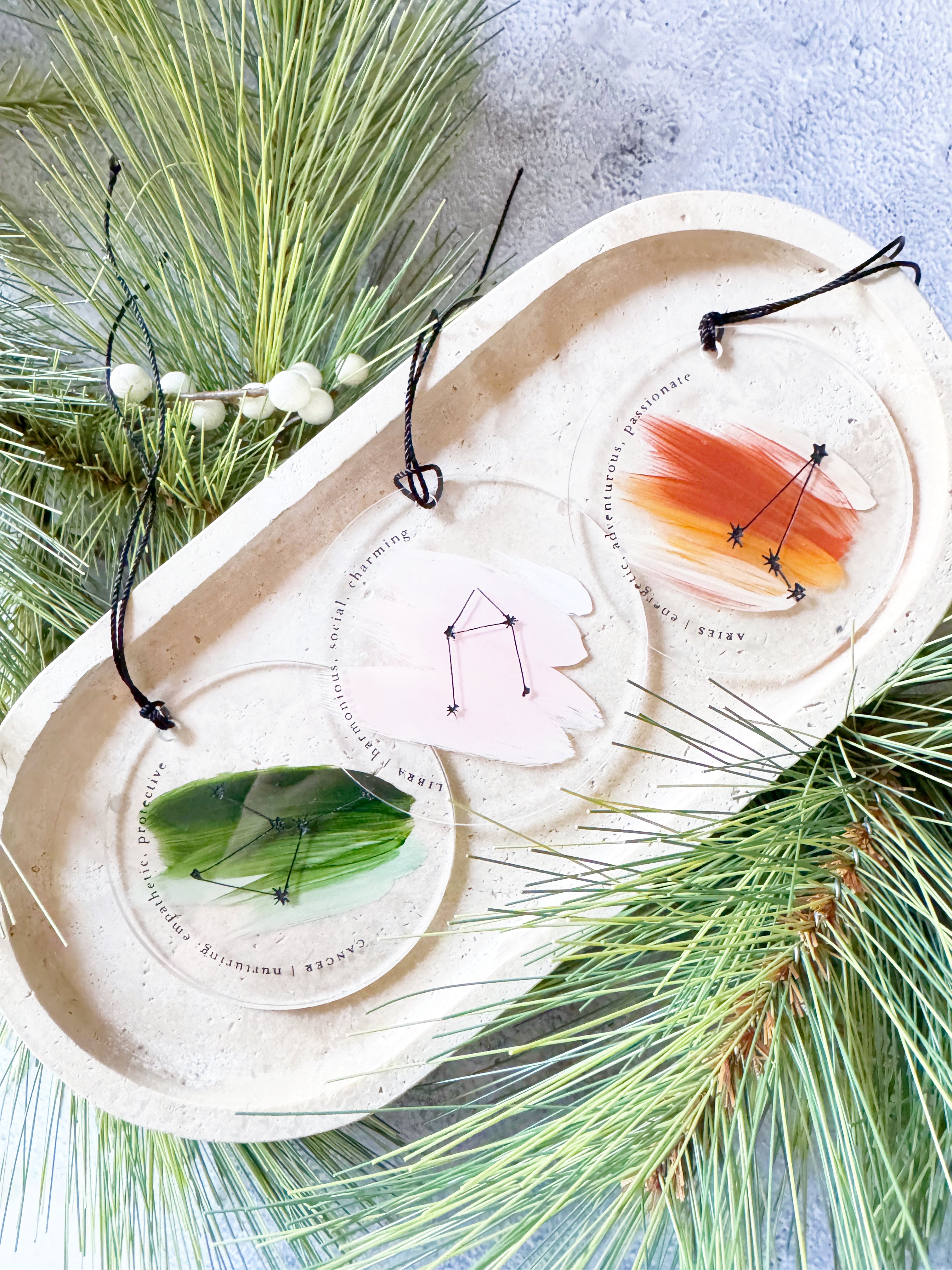 Zodiac Acrylic Etched Ornament