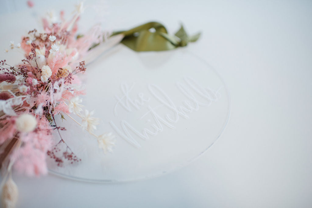 Floral Acrylic Wreath