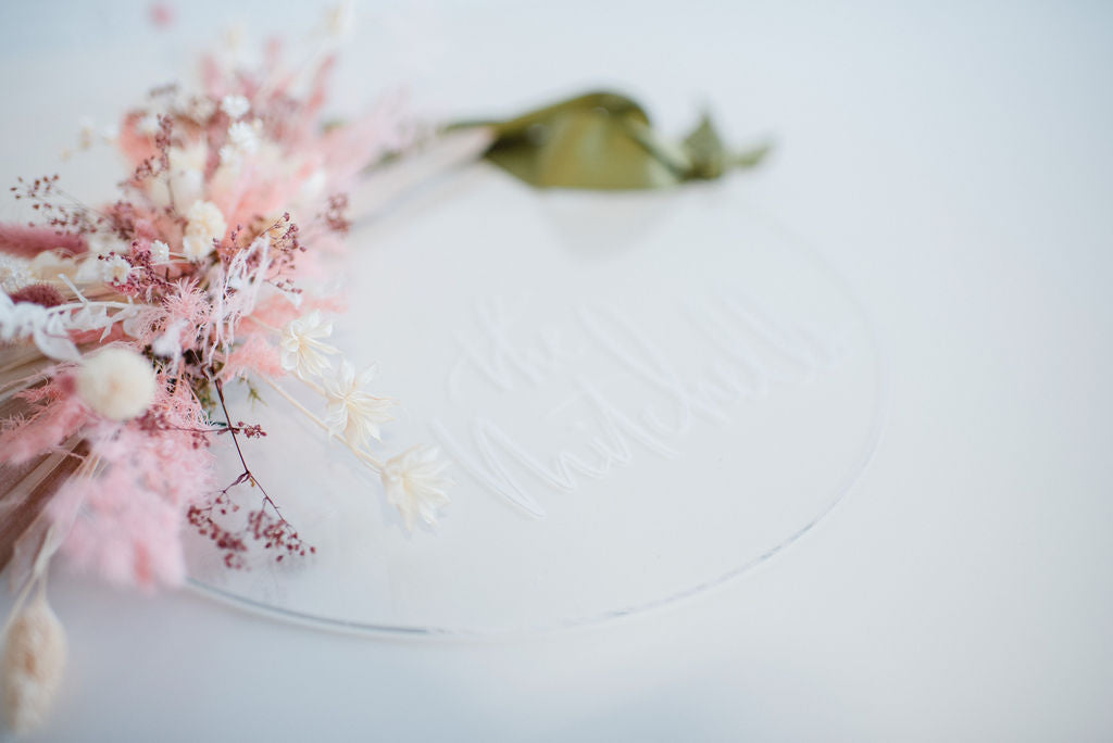 Floral Acrylic Wreath