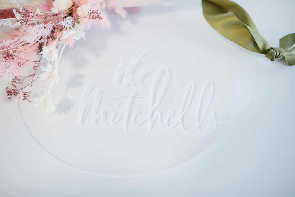 Floral Acrylic Wreath