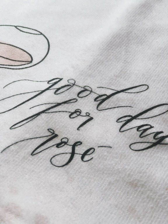 Rosé Print Tea Towels, set of 2