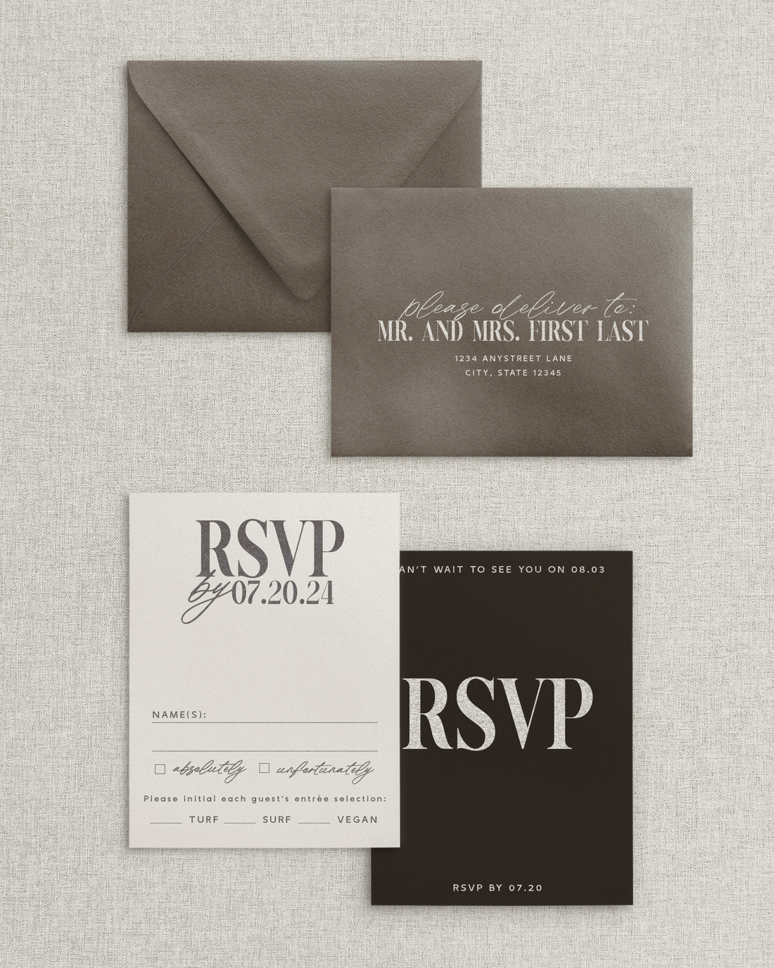 The Maddie Response Card & Envelope