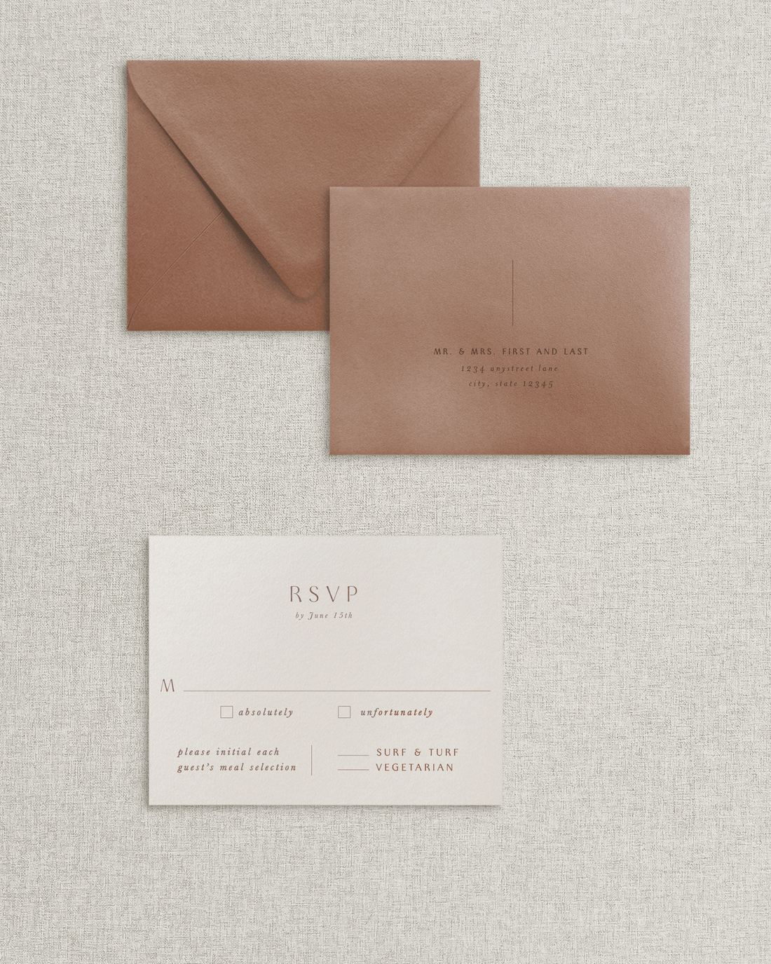 The Portia Response Card &amp; Envelope