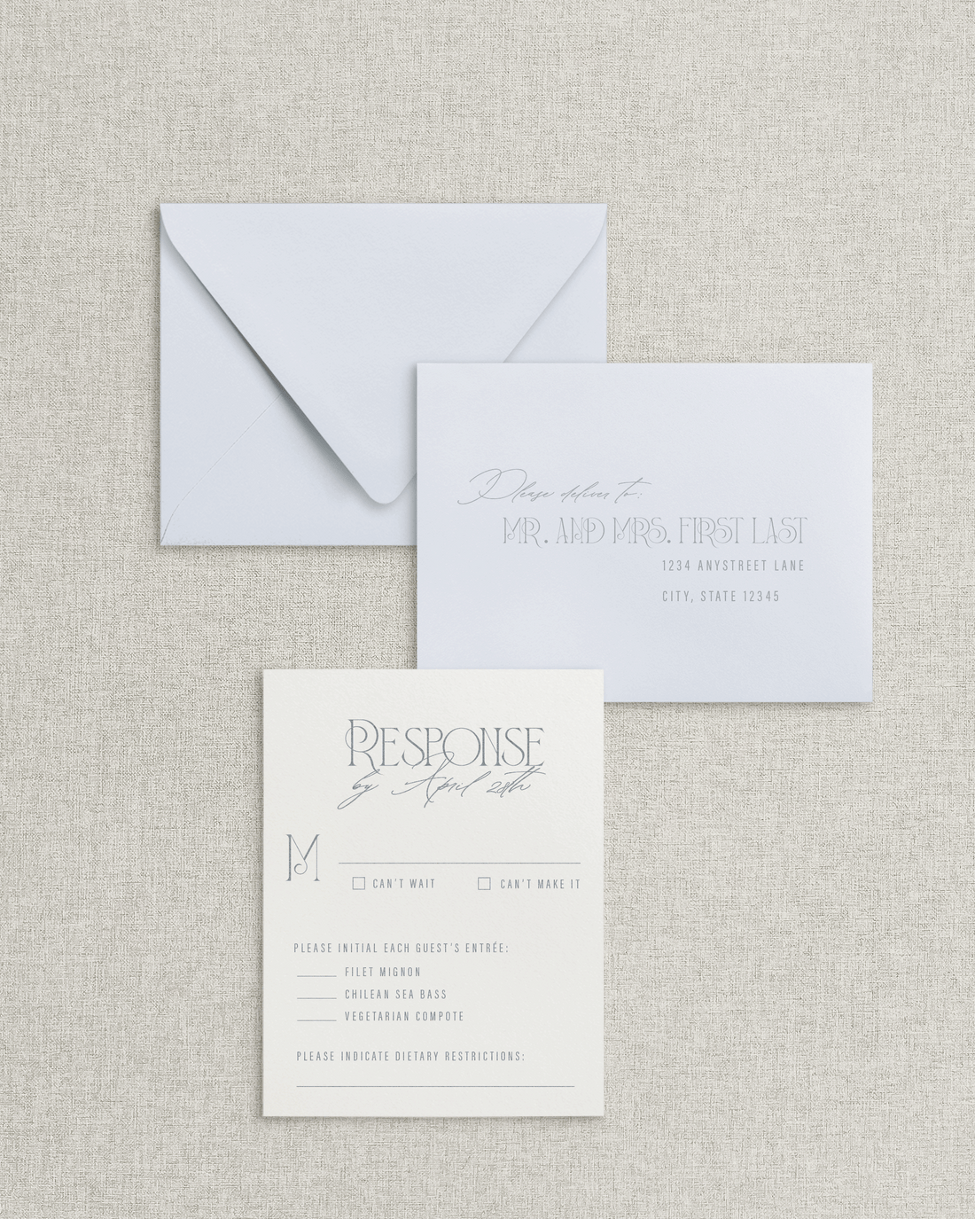 The Brittany Response Card & Envelope