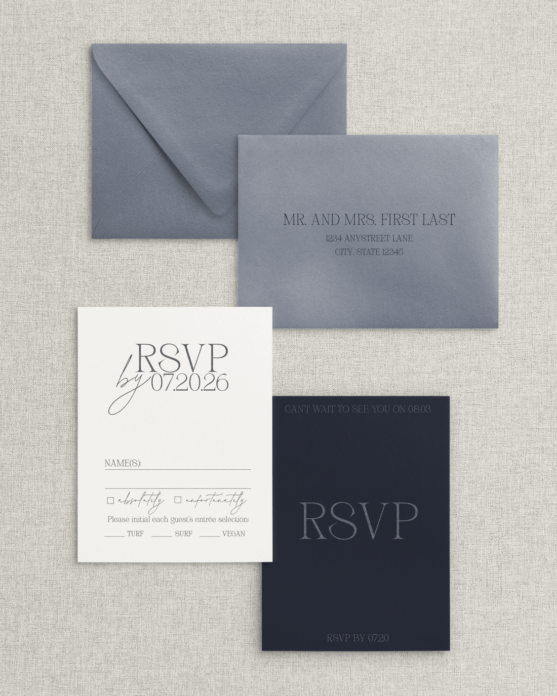 The Lindsay Response Card & Envelope