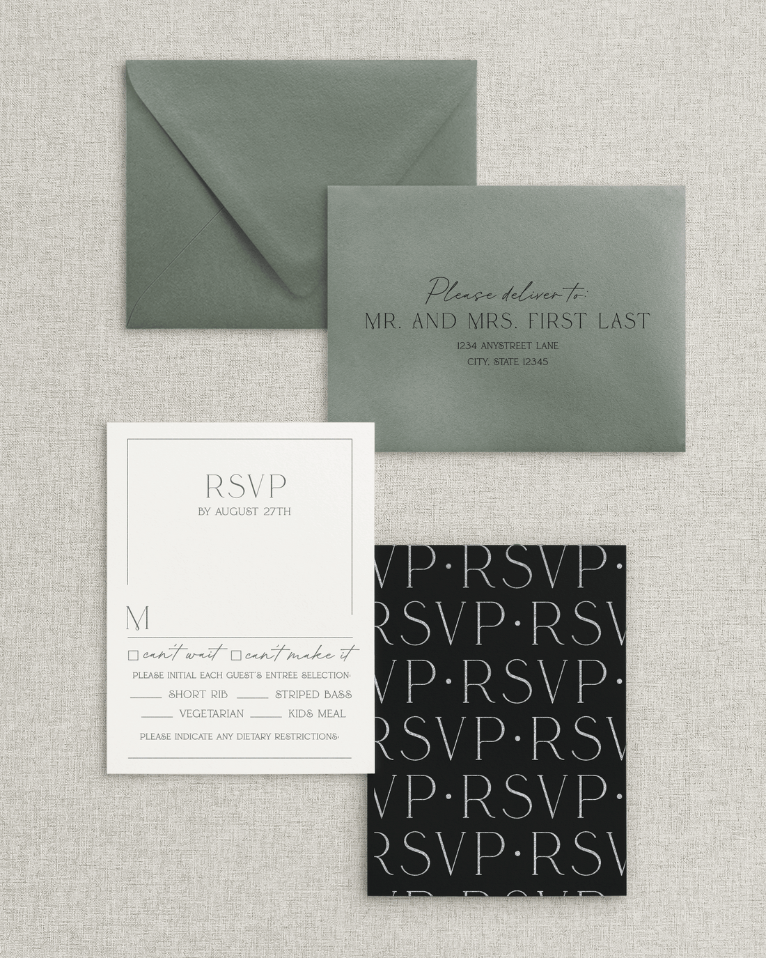 The Serena Response Card & Envelope