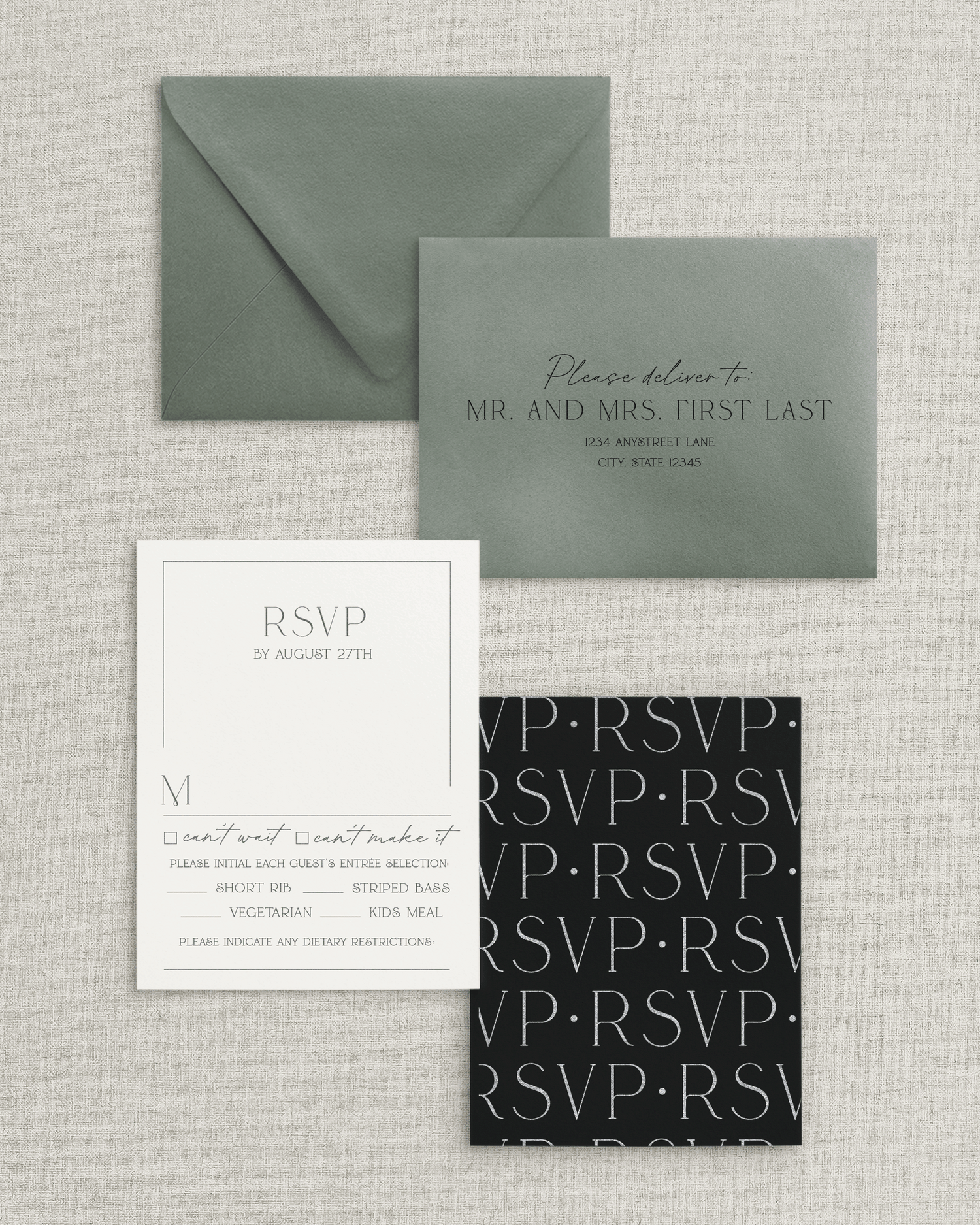 The Serena Response Card &amp; Envelope