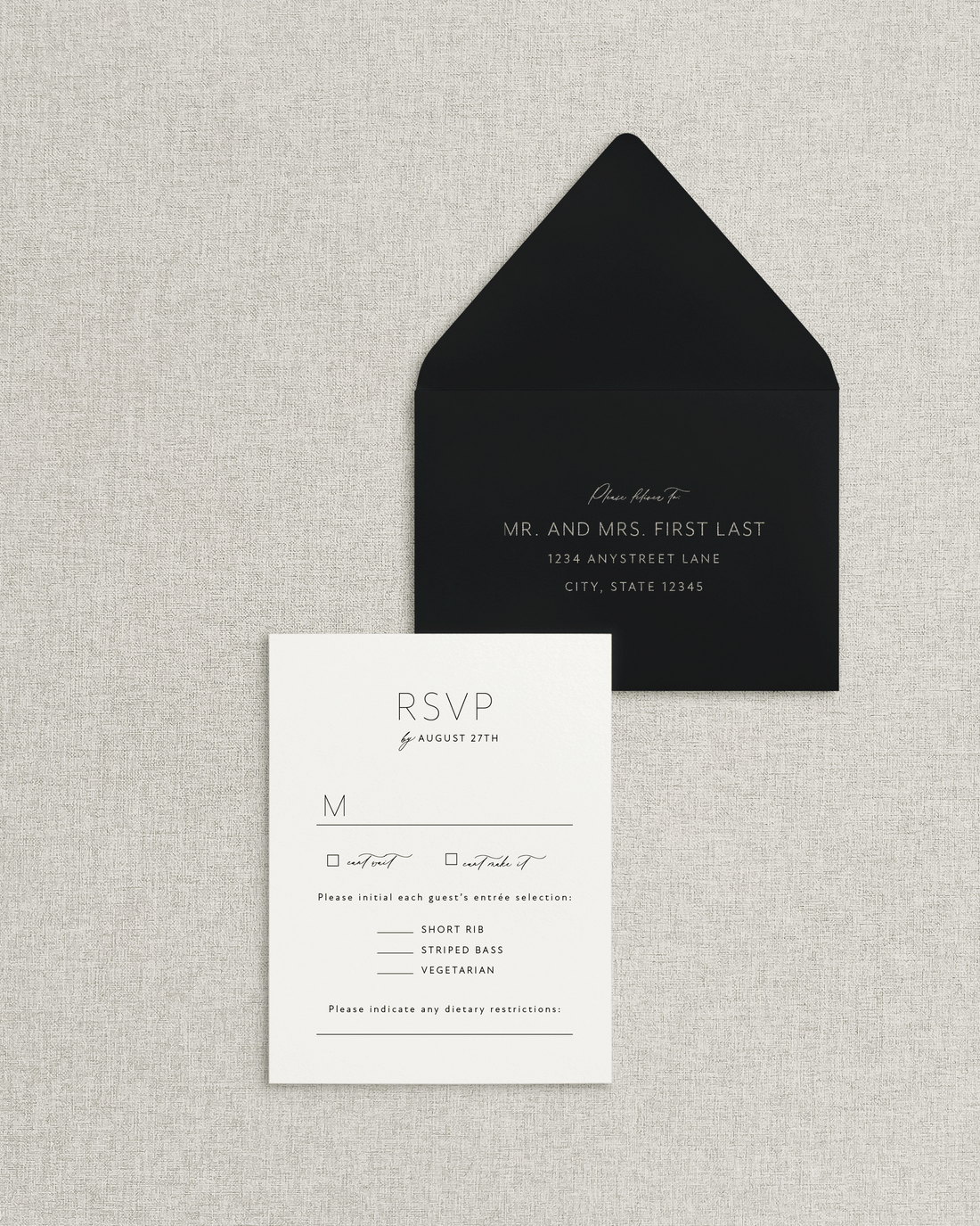 The Melissa Response Card & Envelope